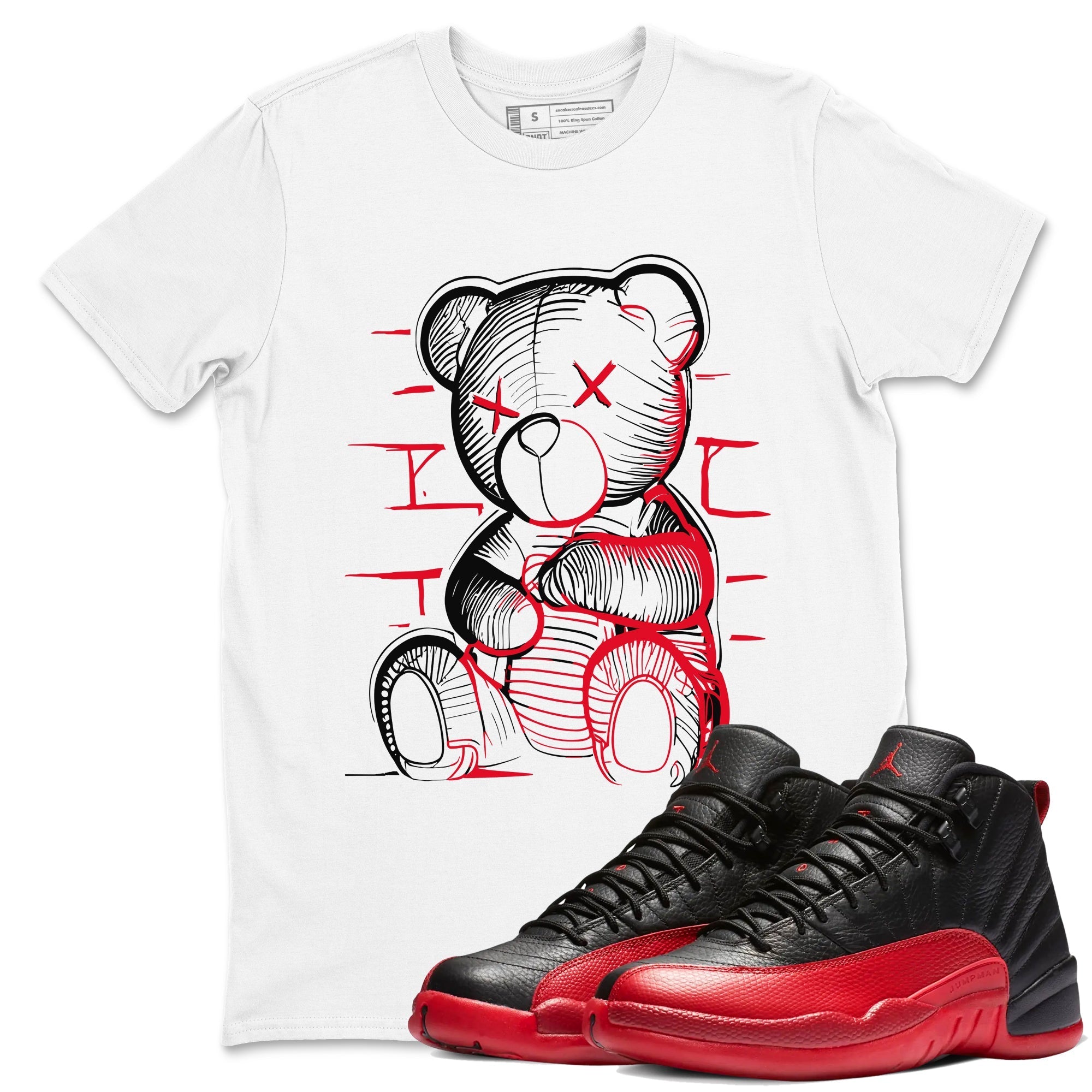 Neon Bear snkmatch Tees - Air Jordan 12 Flu Game