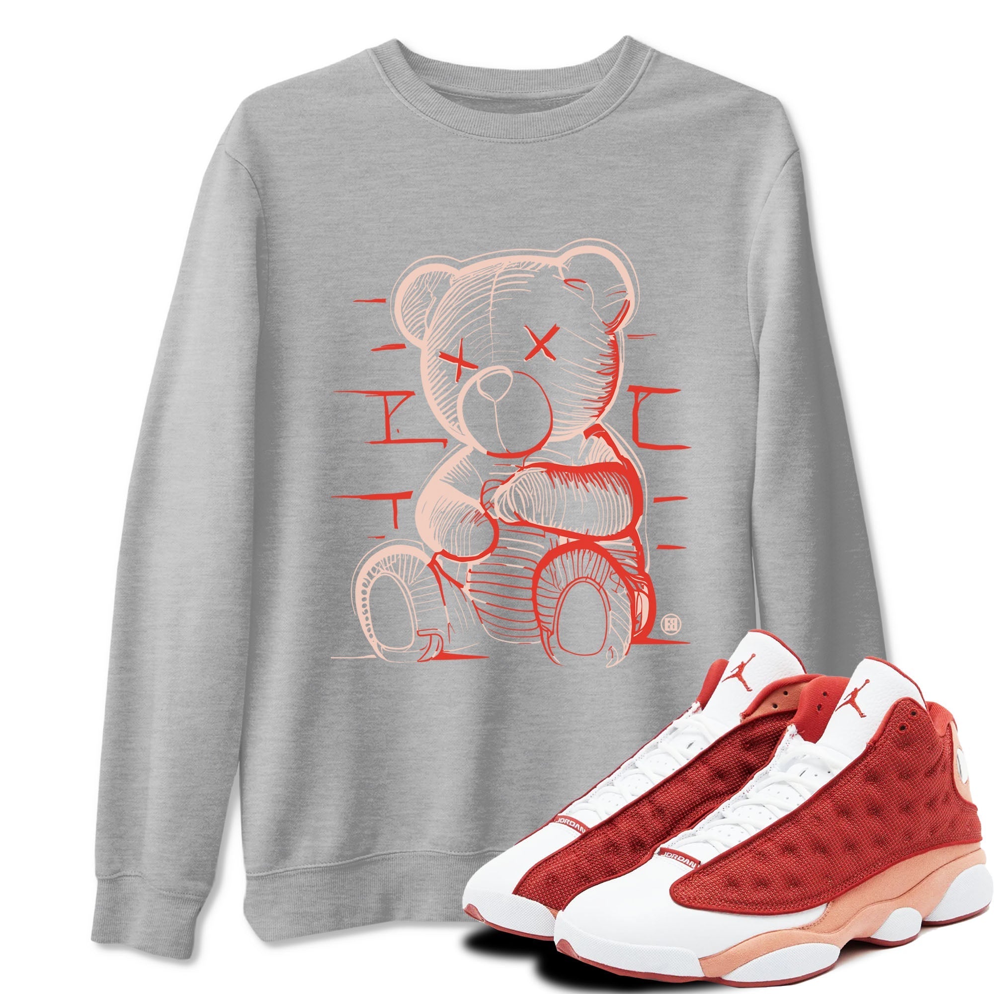 Neon Bear snkmatch Tees - Air Jordan 13 Dune Red