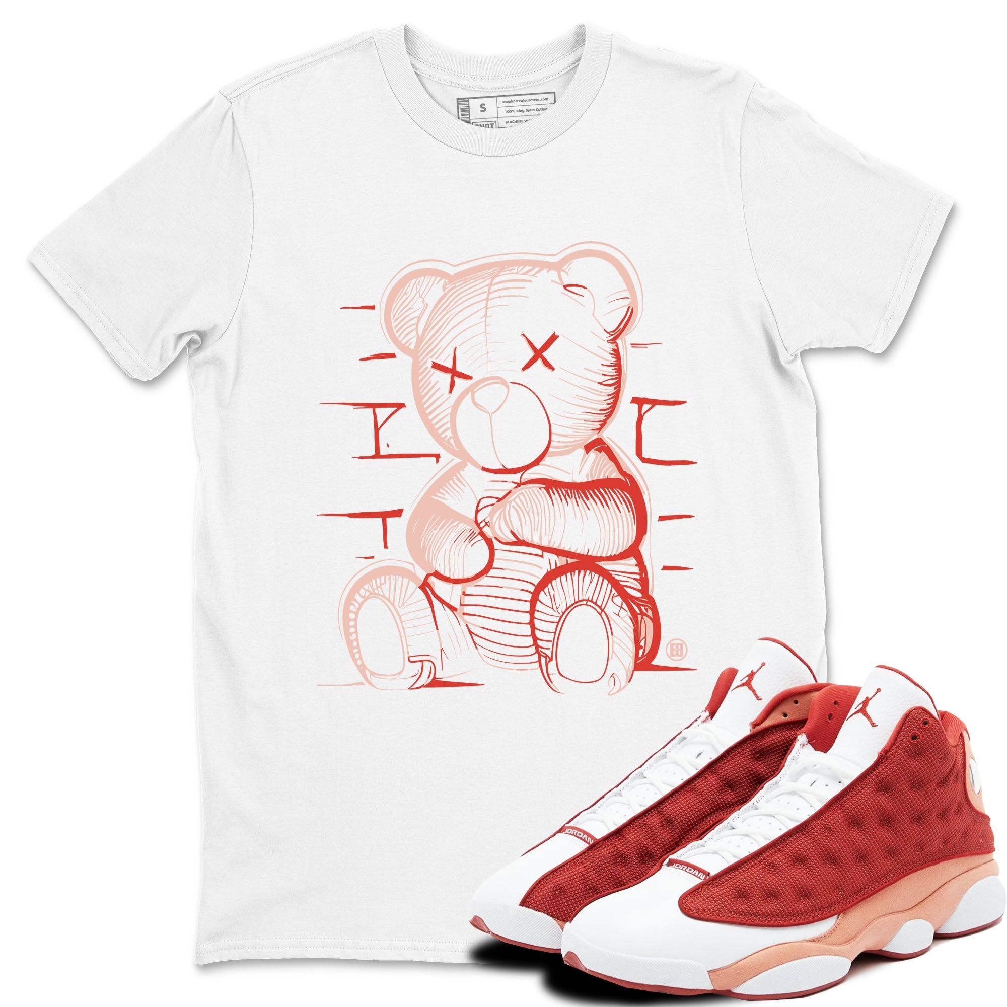 Neon Bear snkmatch Tees - Air Jordan 13 Dune Red