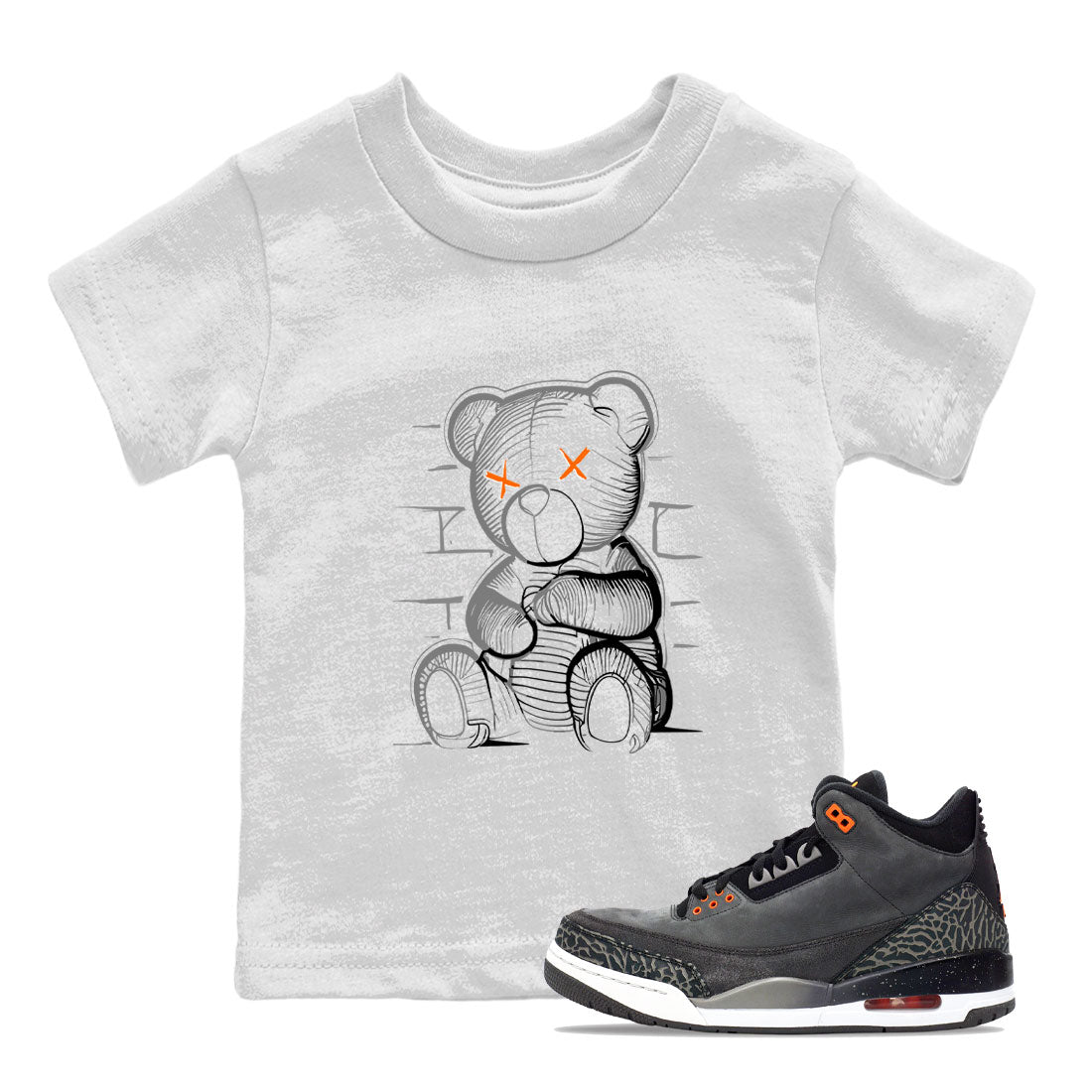 Neon Bear snkmatch Tee Kids - Air Jordan 3 Fear