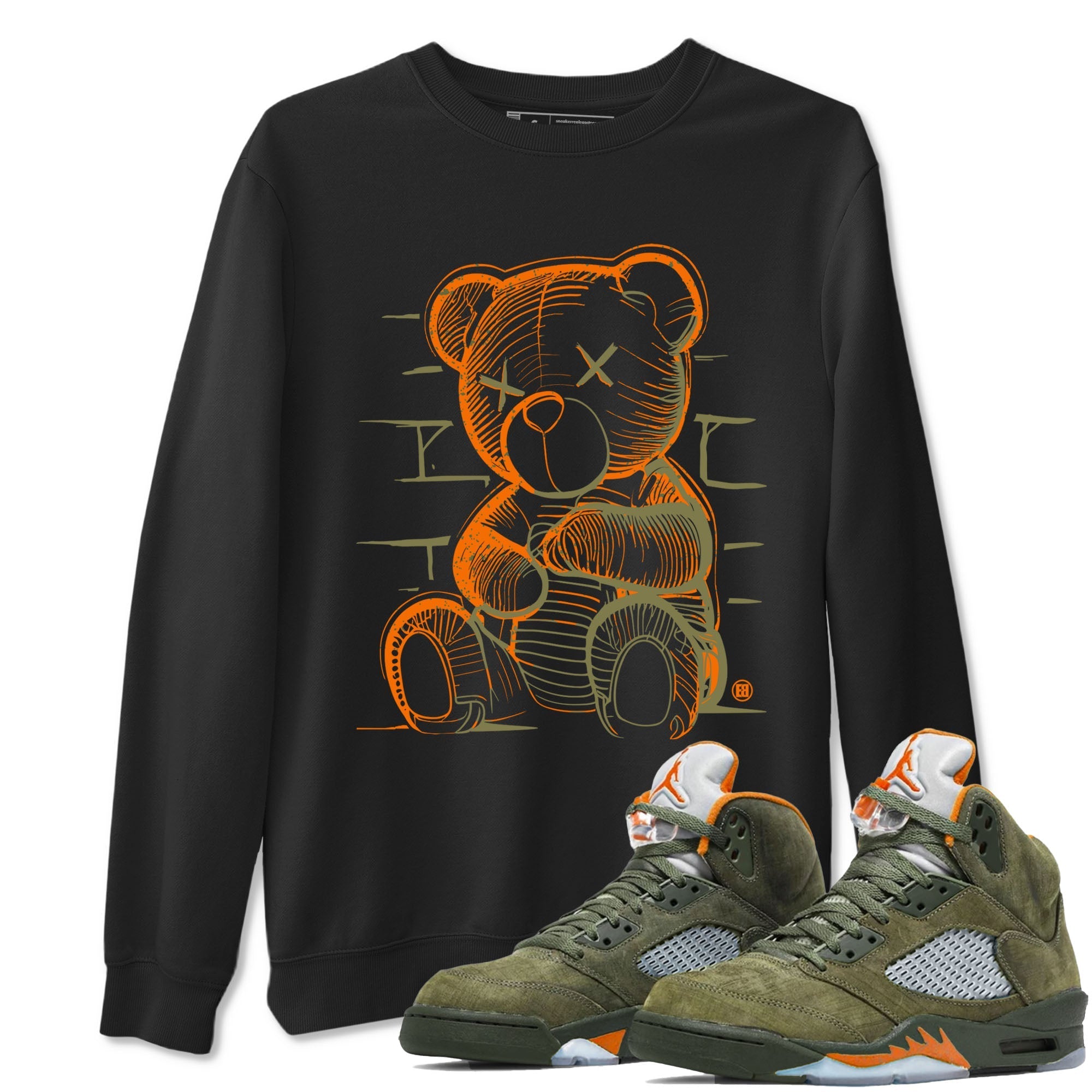 Neon Bear snkmatch Tees - Air Jordan 5 Olive