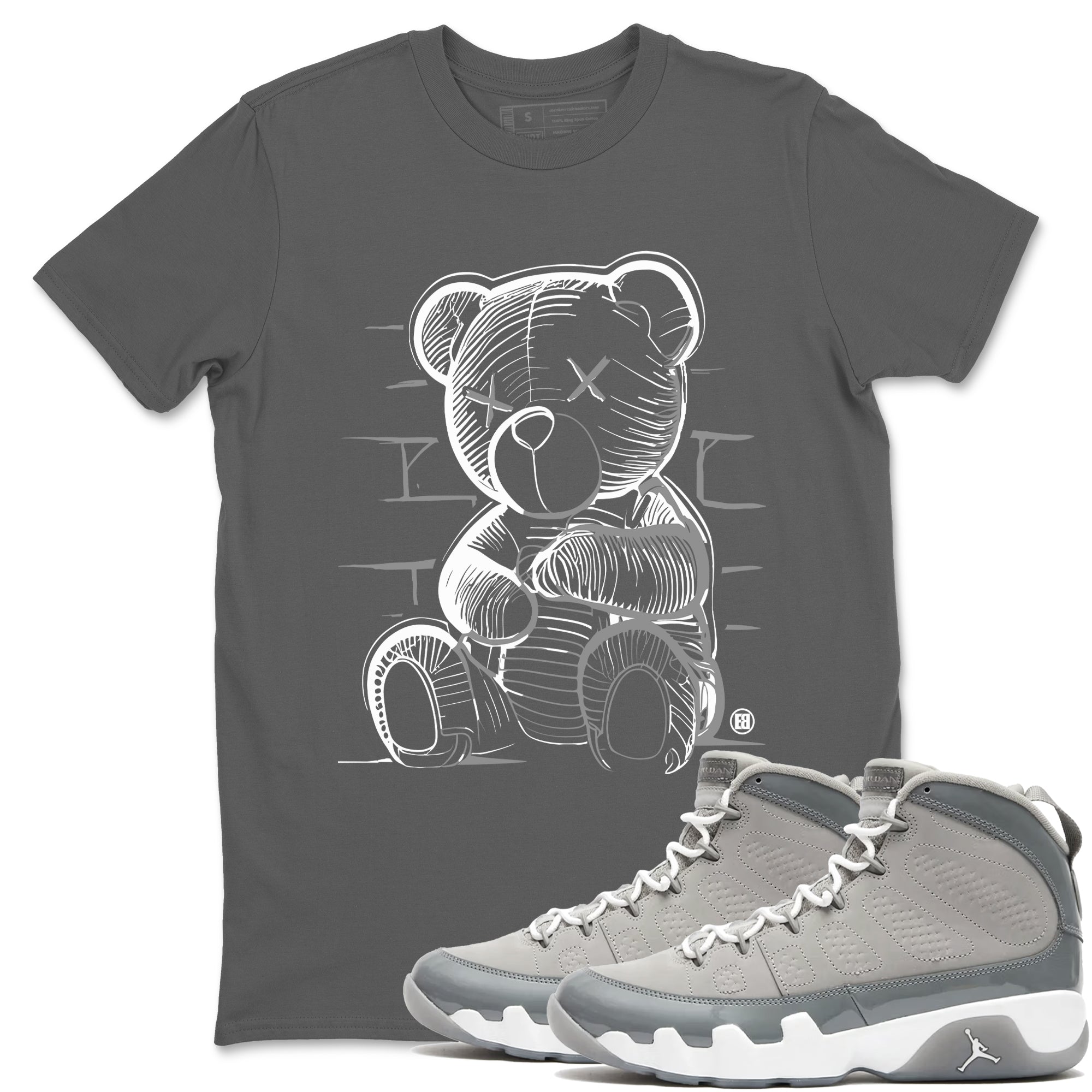 Neon Bear snkmatch Tees - Air Jordan 9 Cool Grey
