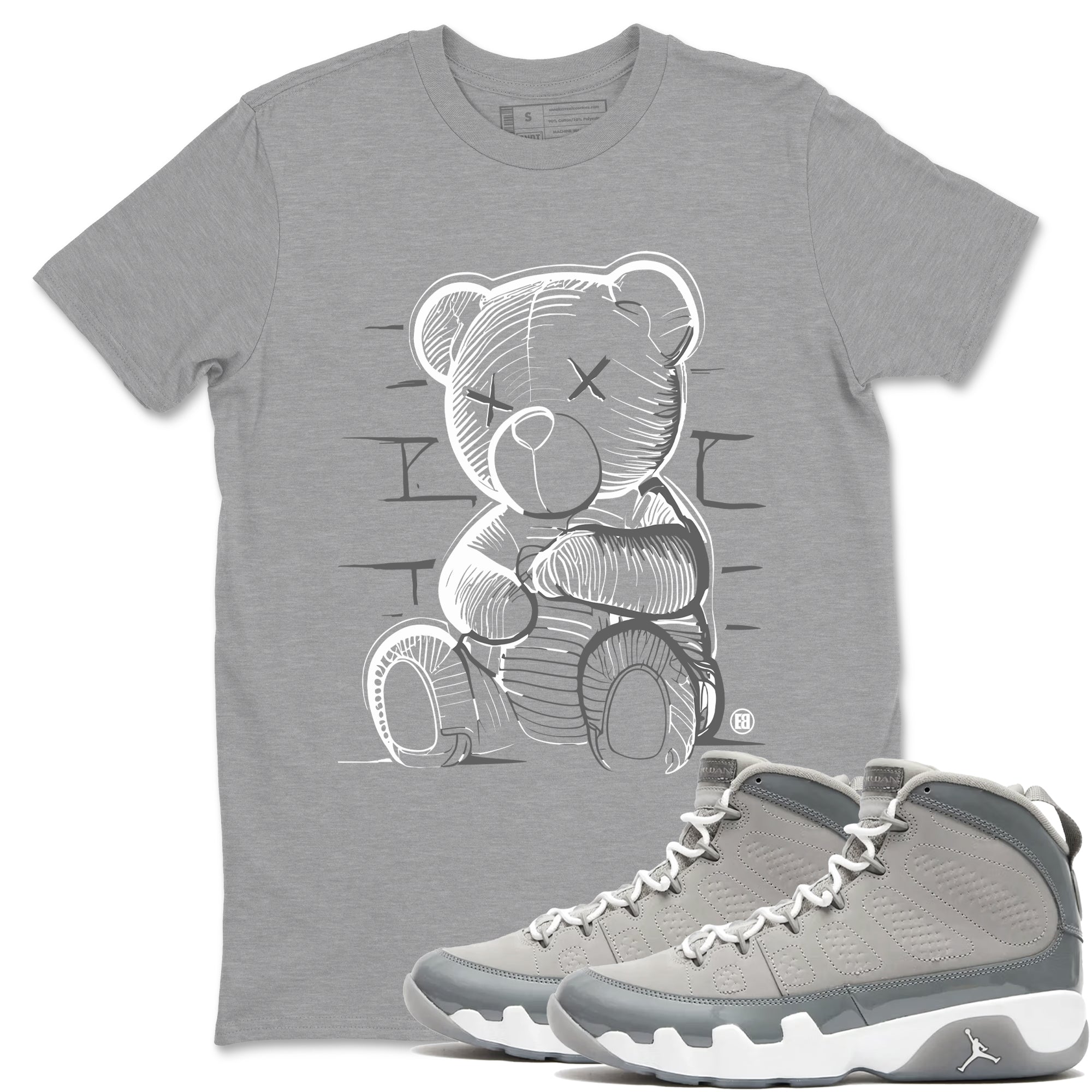 Neon Bear snkmatch Tees - Air Jordan 9 Cool Grey