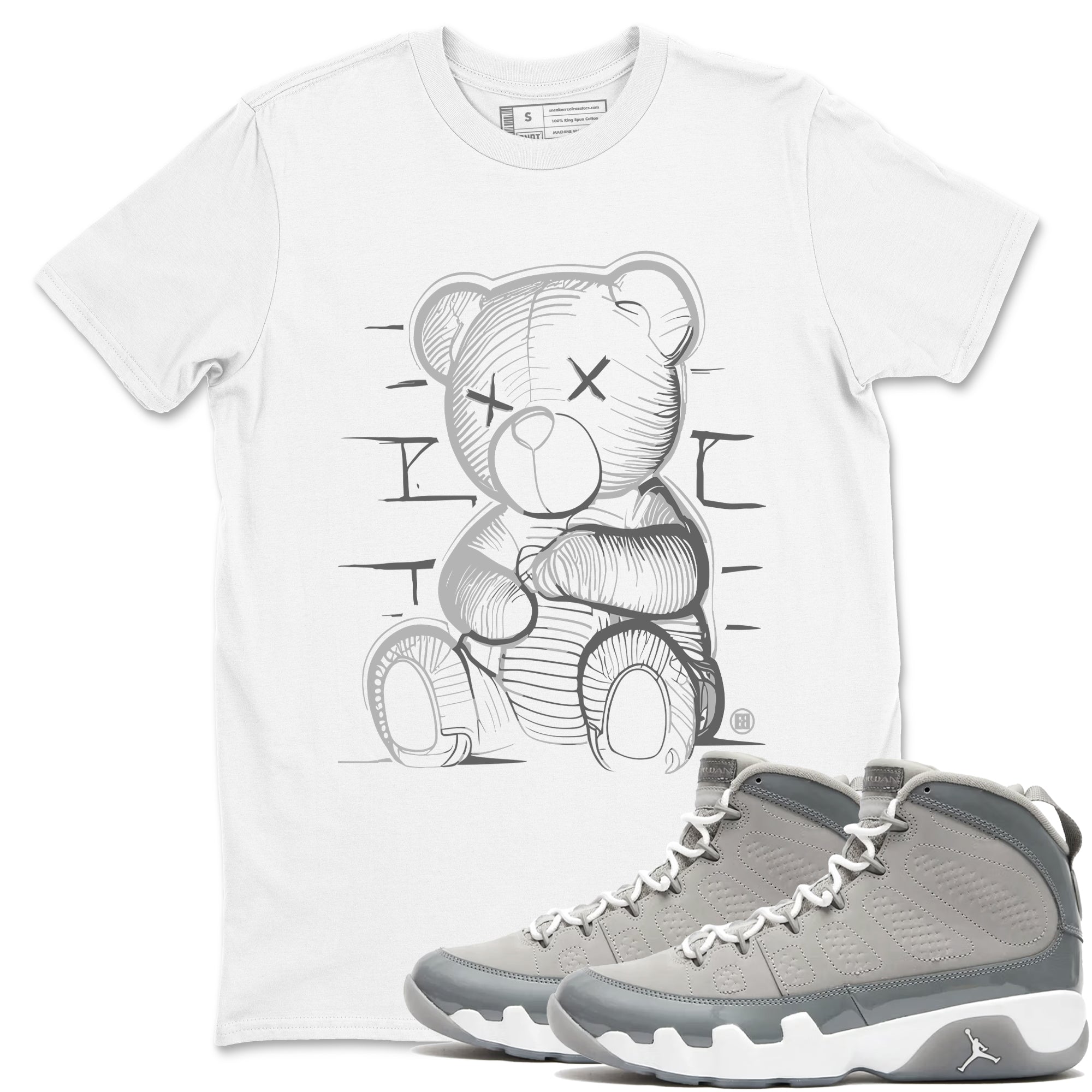 Neon Bear snkmatch Tees - Air Jordan 9 Cool Grey