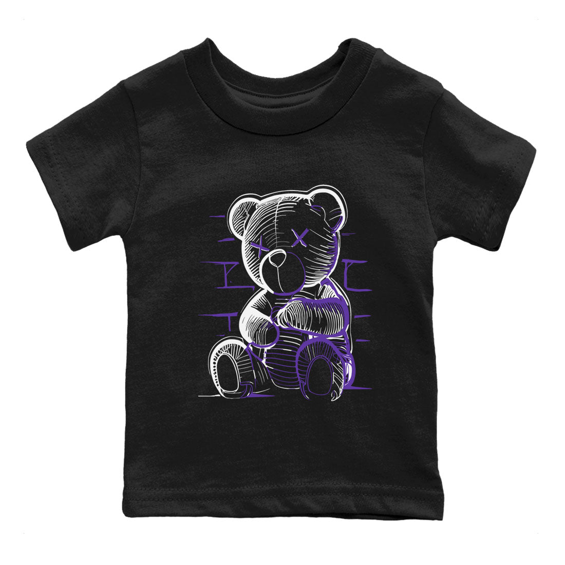 Neon Bear snkmatch Tees Kids - Dunk Low Court Purple