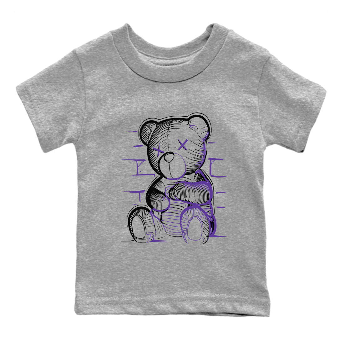 Neon Bear snkmatch Tees Kids - Dunk Low Court Purple