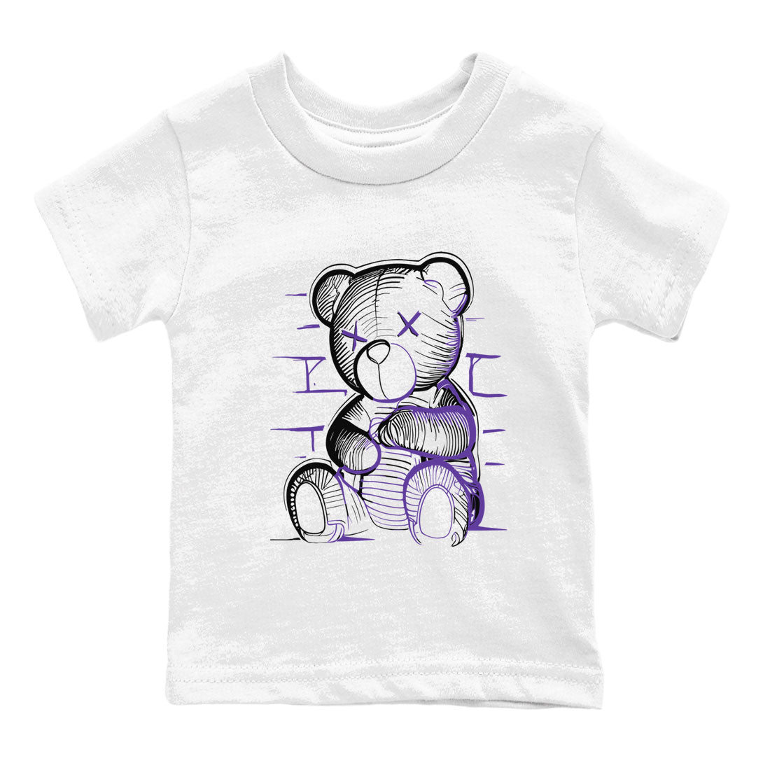 Neon Bear snkmatch Tees Kids - Dunk Low Court Purple