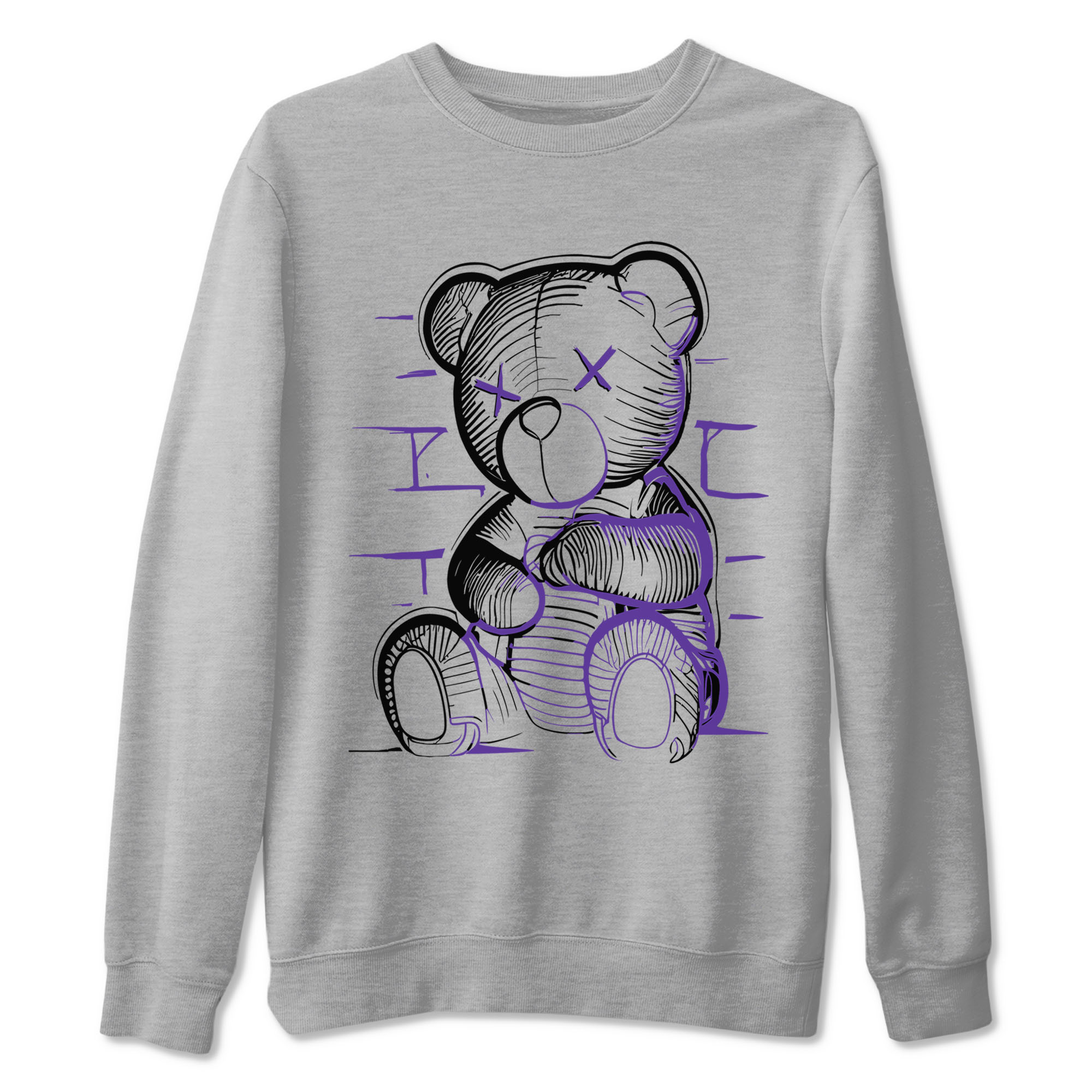 Neon Bear snkmatch Tees - Dunk Low Court Purple