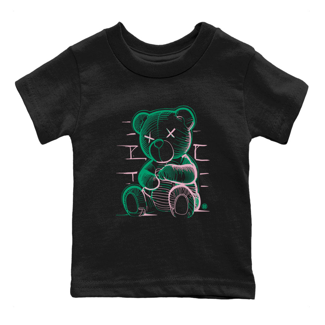 Neon Bear snkmatch Tees Kids - Dunk Medium Soft Pink Malachite