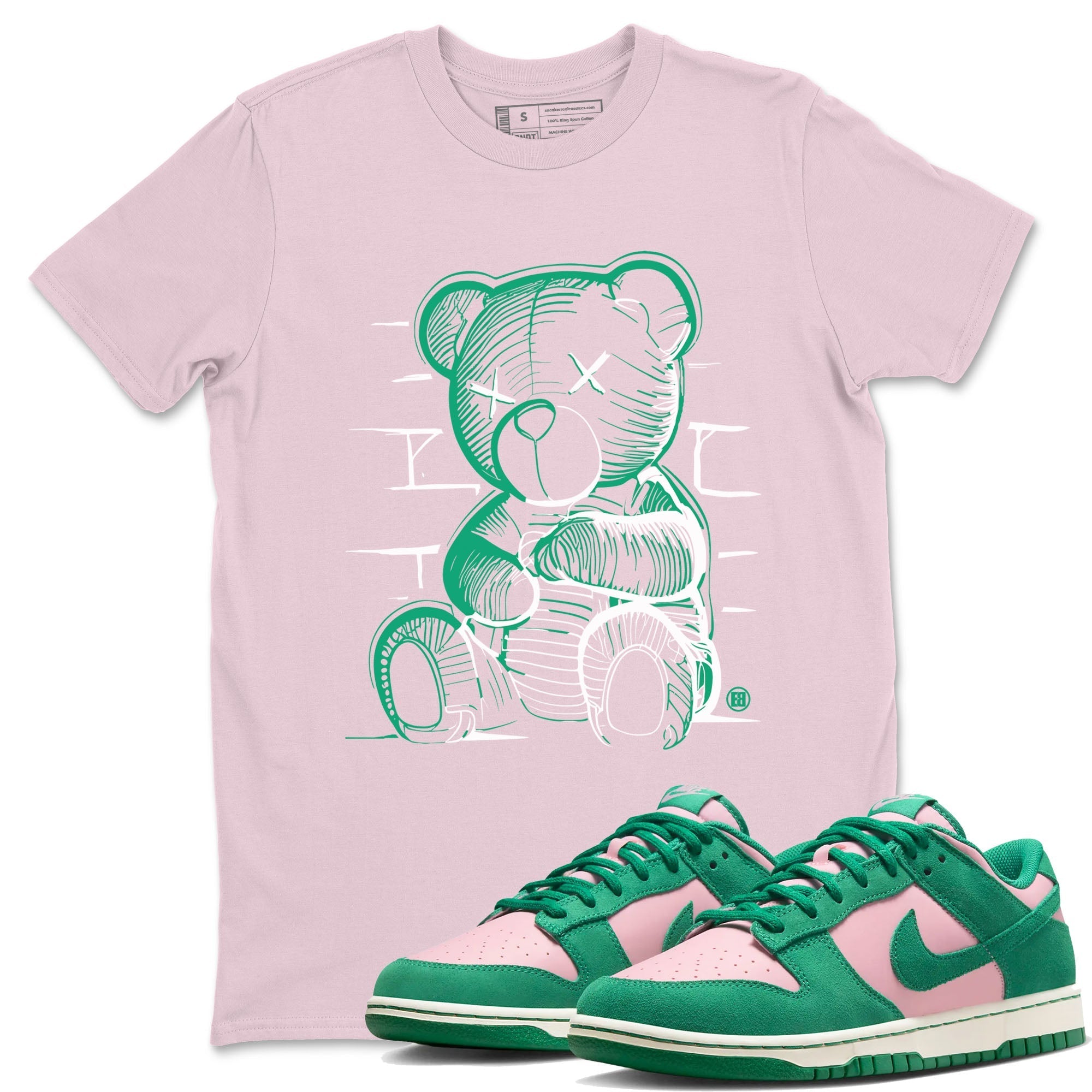 Neon Bear snkmatch Tees - Dunk Medium Soft Pink Malachite