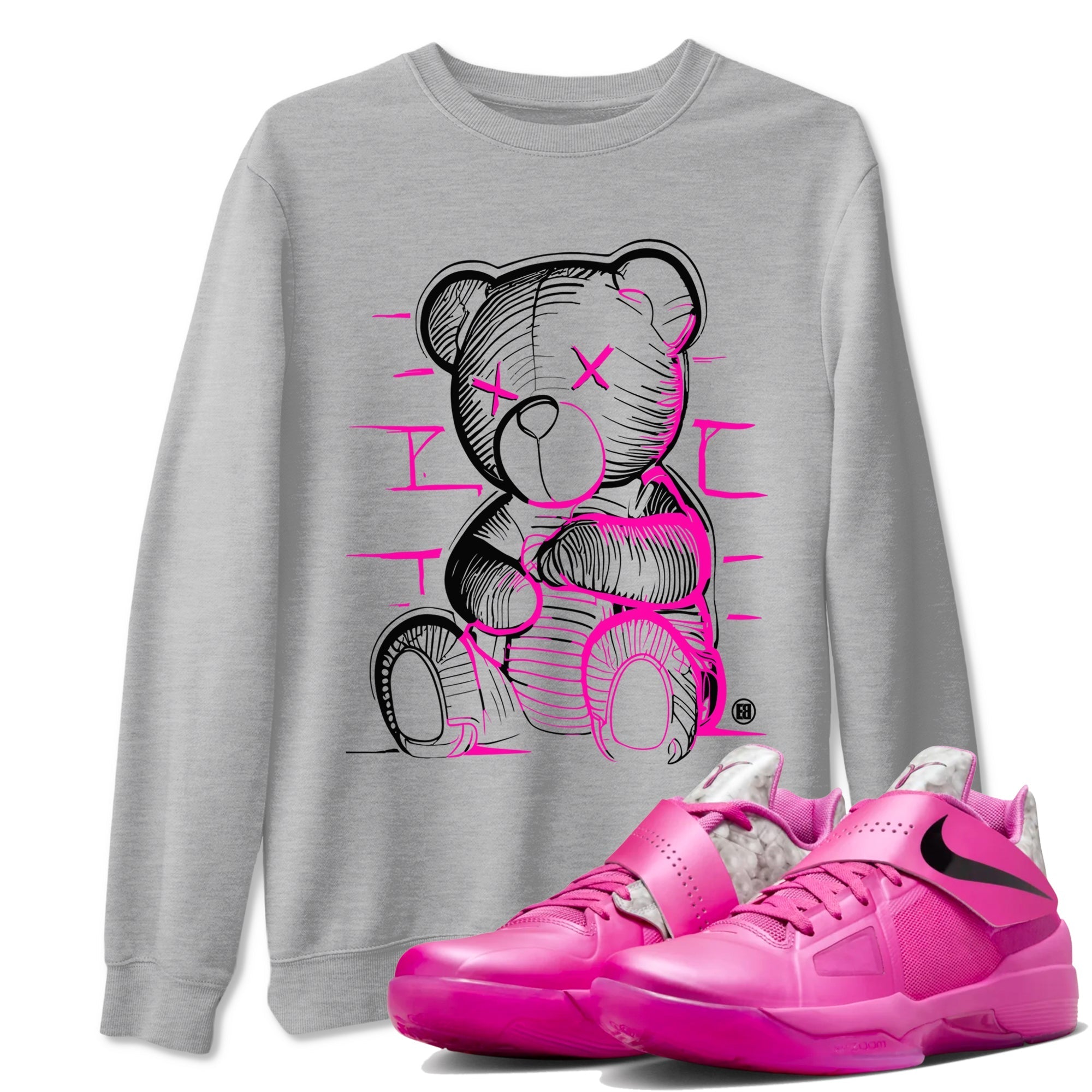 Neon Bear snkmatch Tees - Nike KD 4 Aunt Pearl