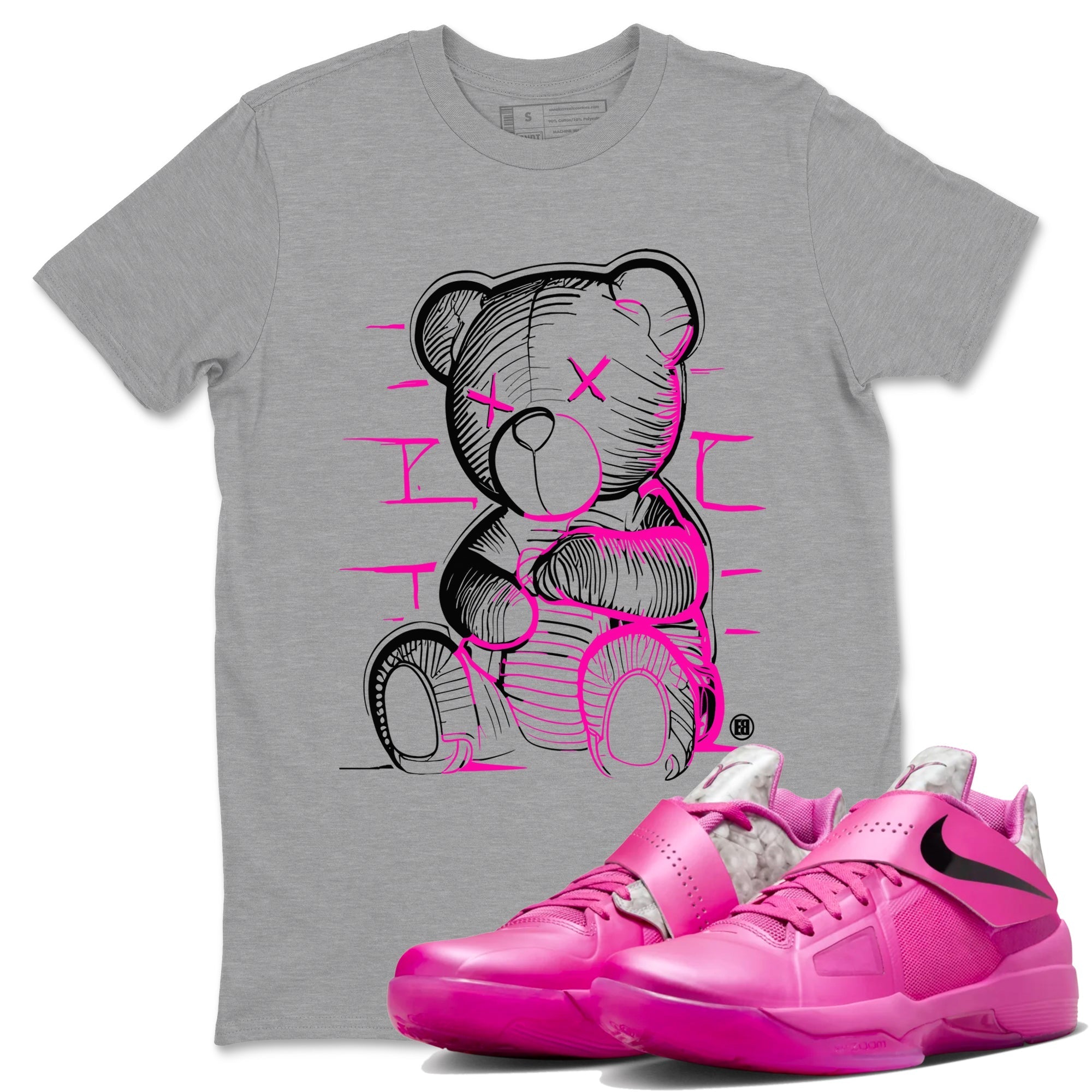 Neon Bear snkmatch Tees - Nike KD 4 Aunt Pearl