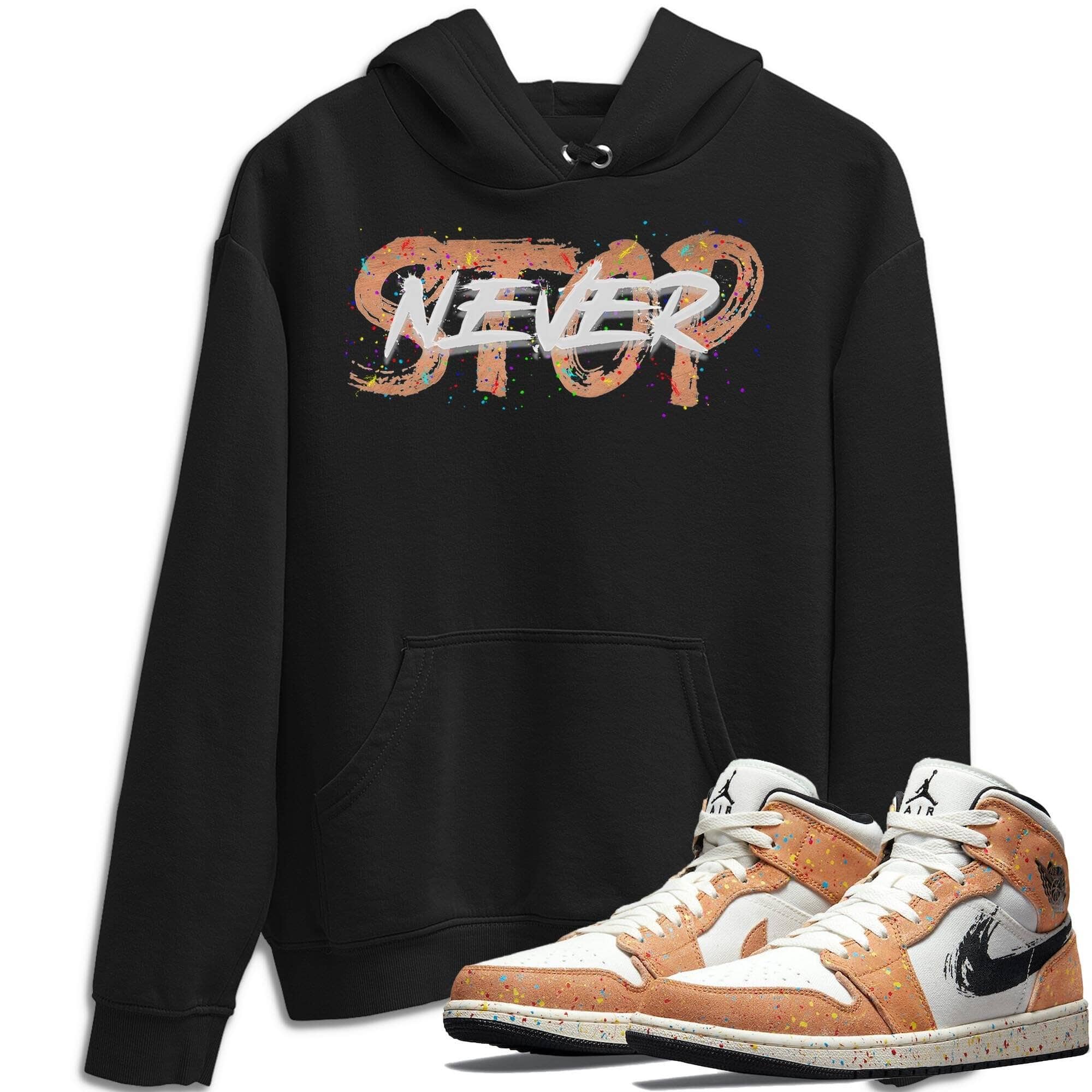 Never Stop Unisex Tops - Air Jordan 1 Brushstroke