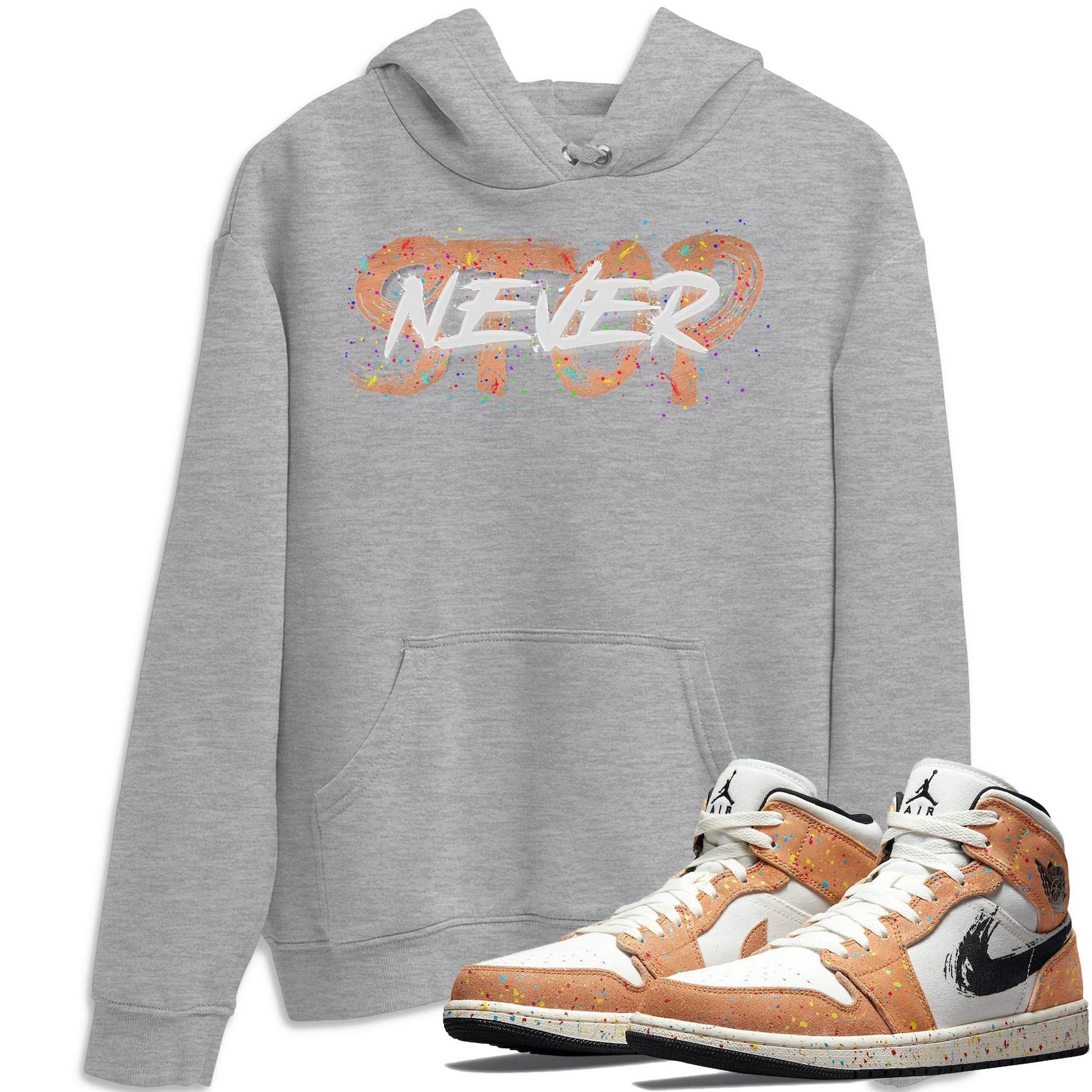 Never Stop Unisex Tops - Air Jordan 1 Brushstroke