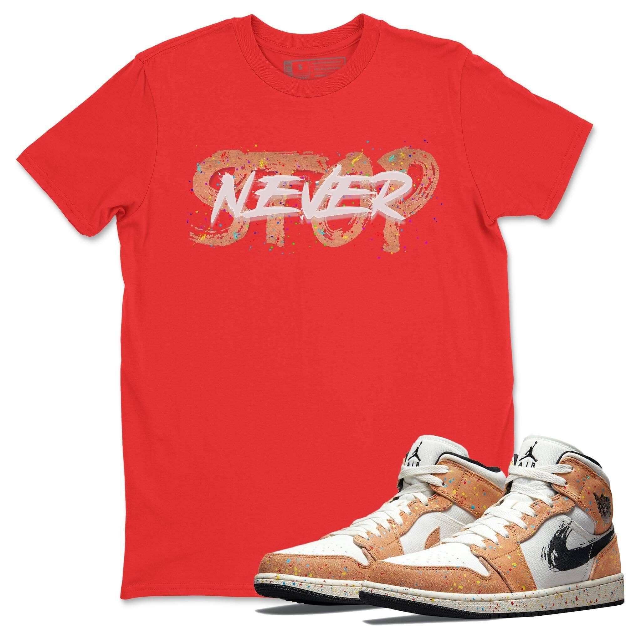 Never Stop Unisex Tops - Air Jordan 1 Brushstroke