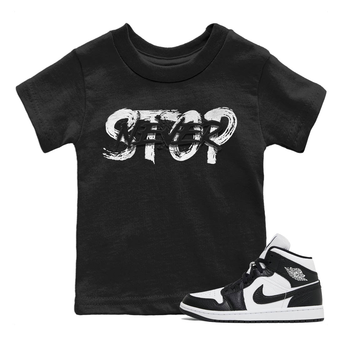 Never Stop Kids Tops - Air Jordan 1 Homage
