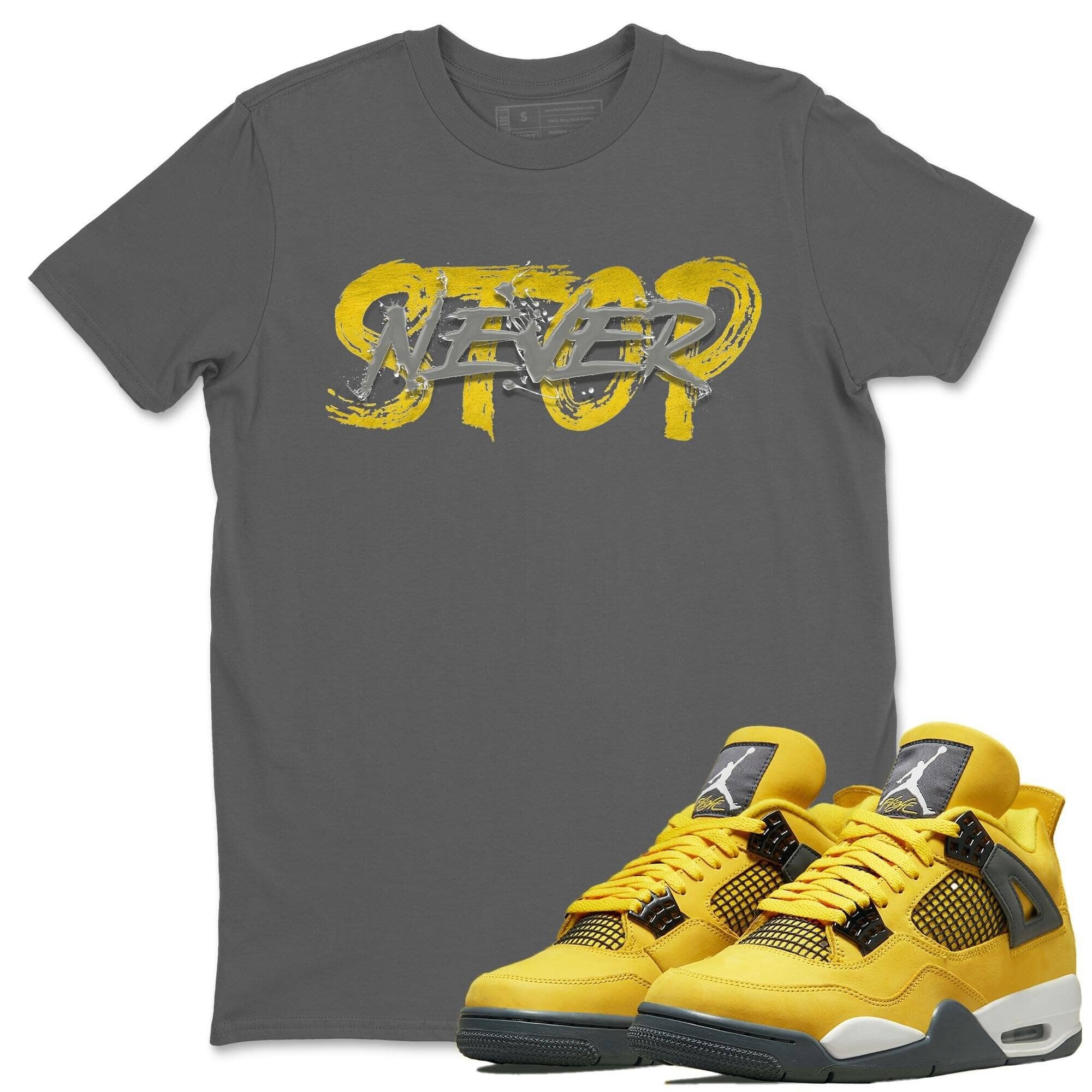 Never Stop Unisex Tops - Air Jordan 4 Lightning