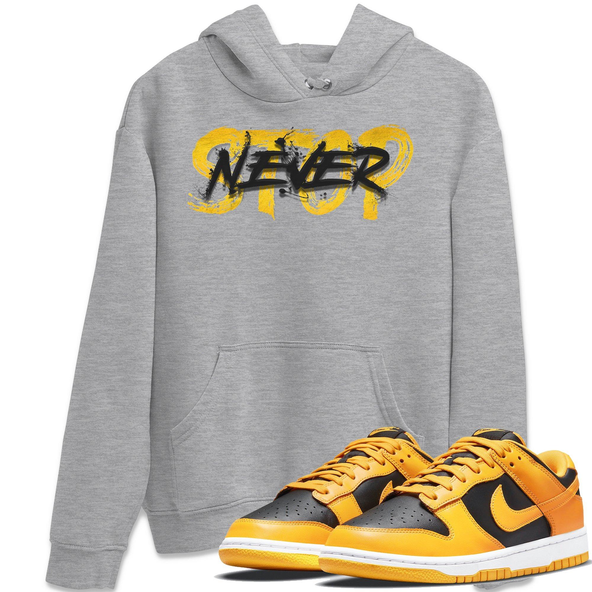 Never Stop Unisex Tops - Dunk Championship Goldenrod