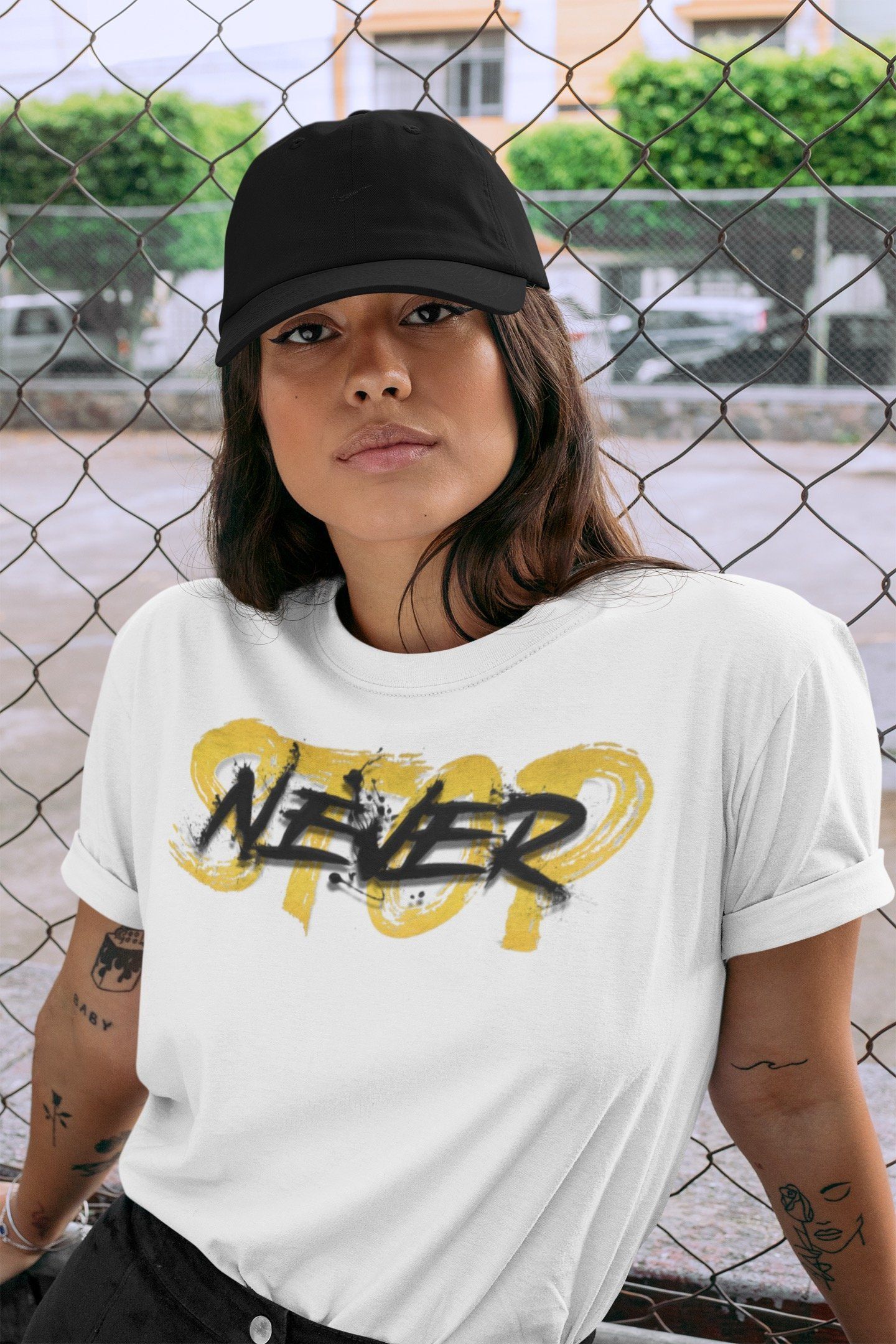 Never Stop Unisex Tops - Dunk Championship Goldenrod