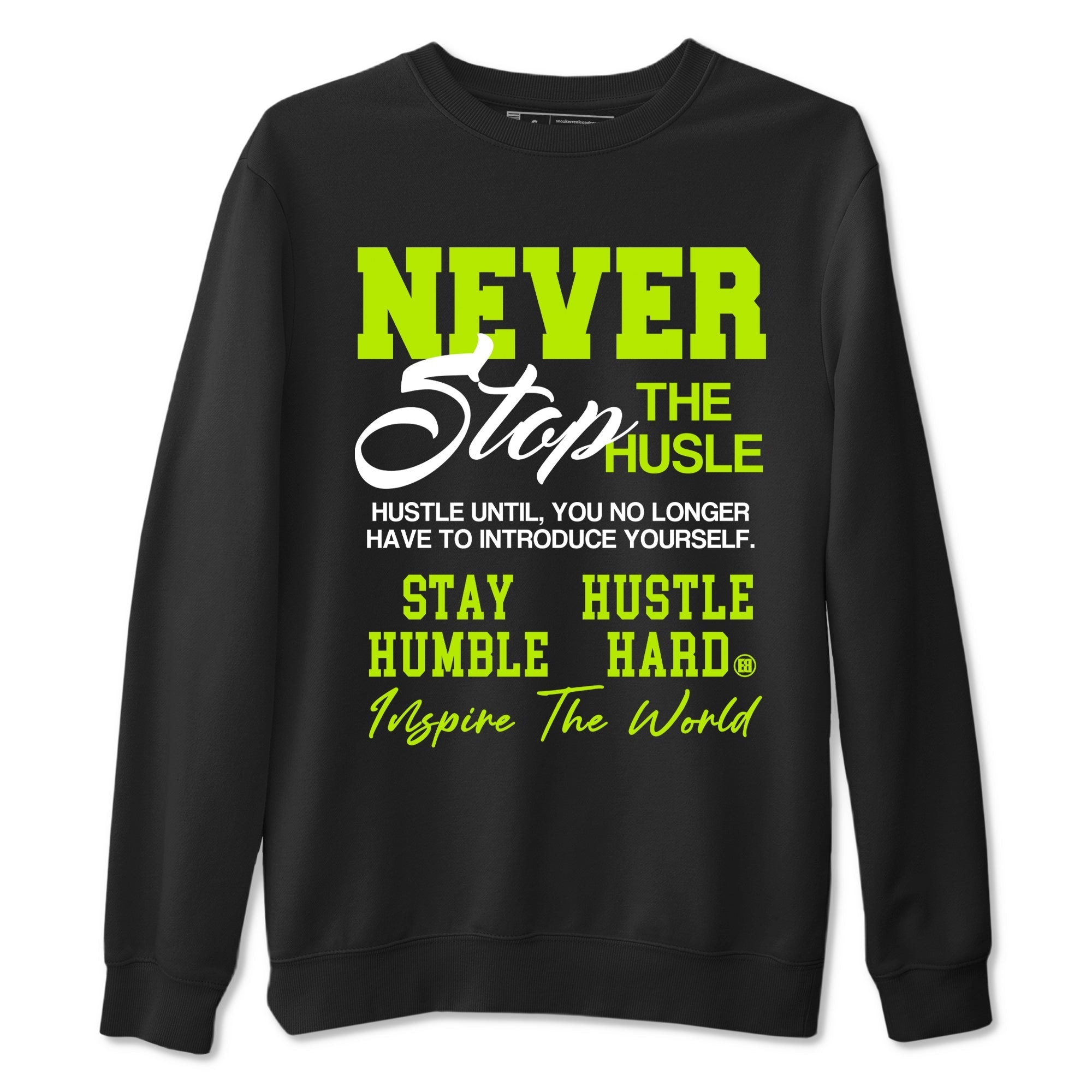 Never Stop The Hustle snkmatch Tees - Air Foamposite One Black Volt
