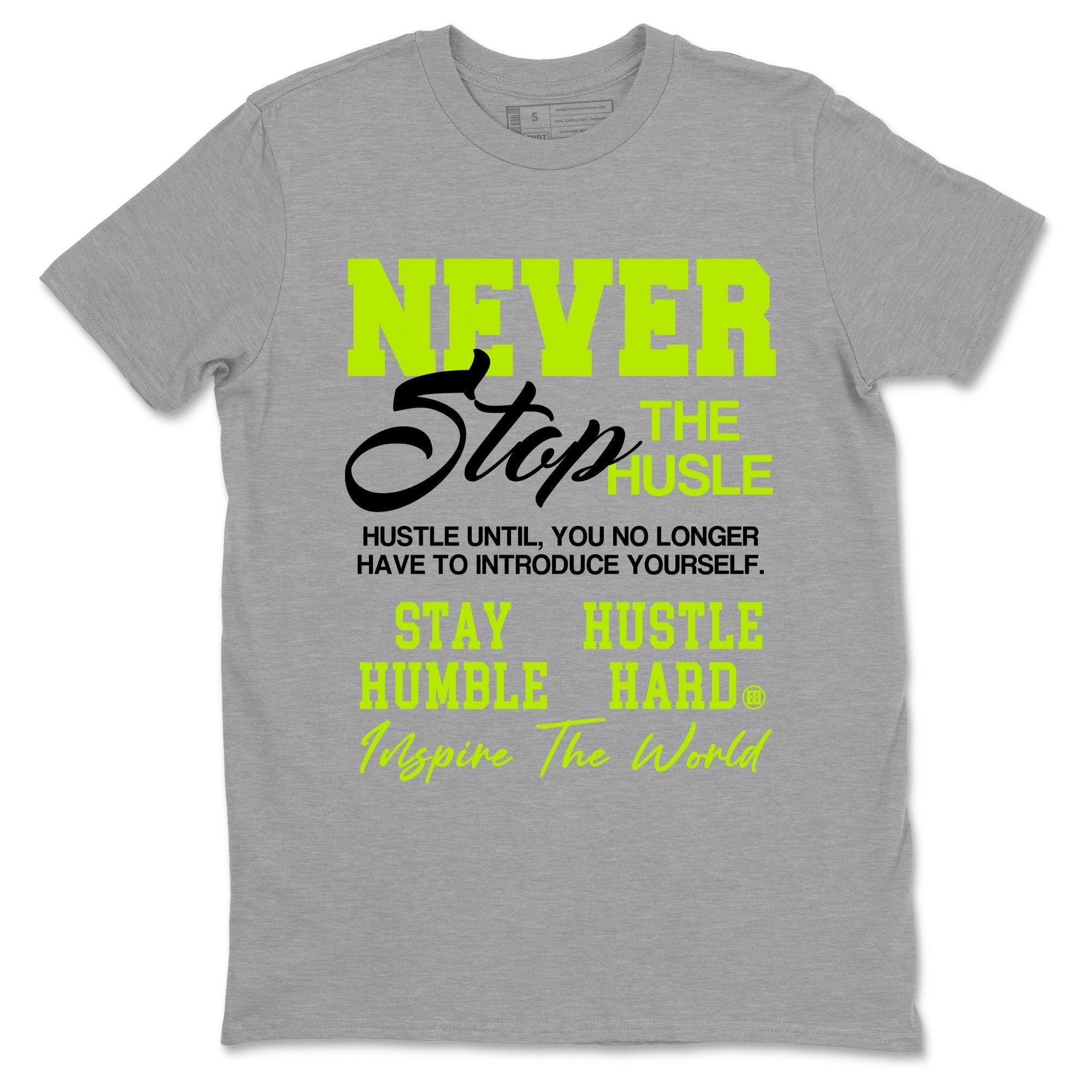 Never Stop The Hustle snkmatch Tees - Air Foamposite One Black Volt