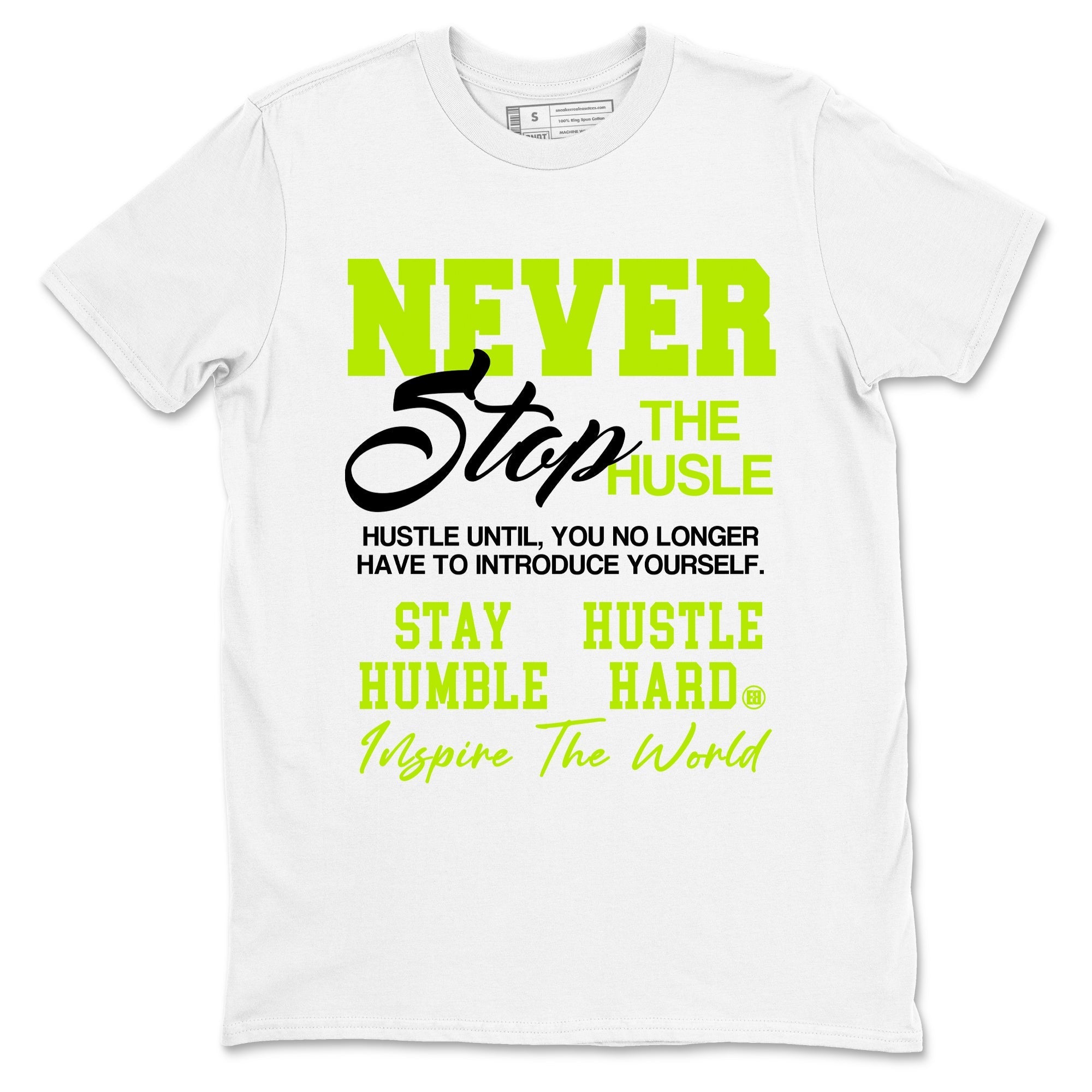 Never Stop The Hustle snkmatch Tees - Air Foamposite One Black Volt