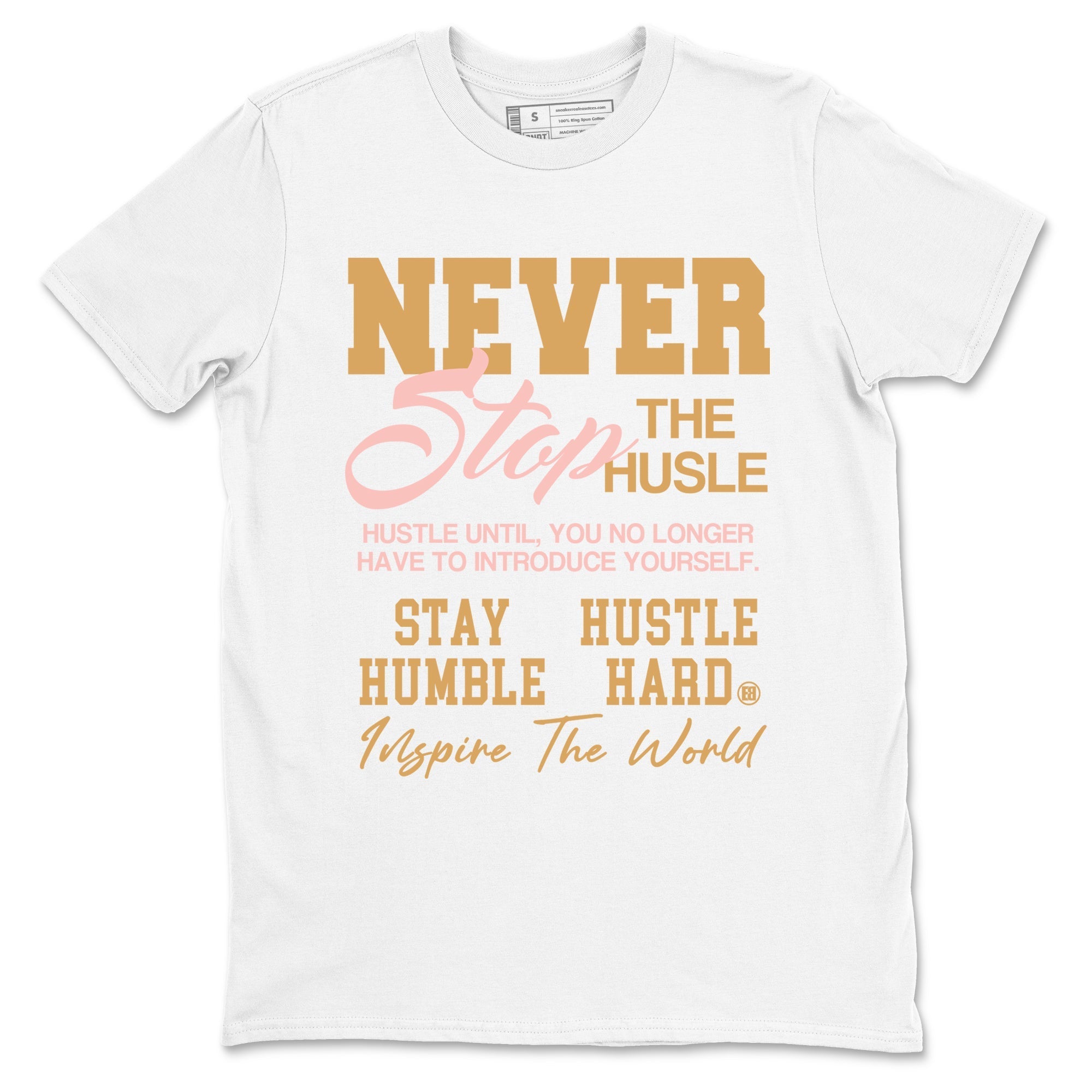 Never Stop The Hustle snkmatch Tees - Air Force 1 Linen