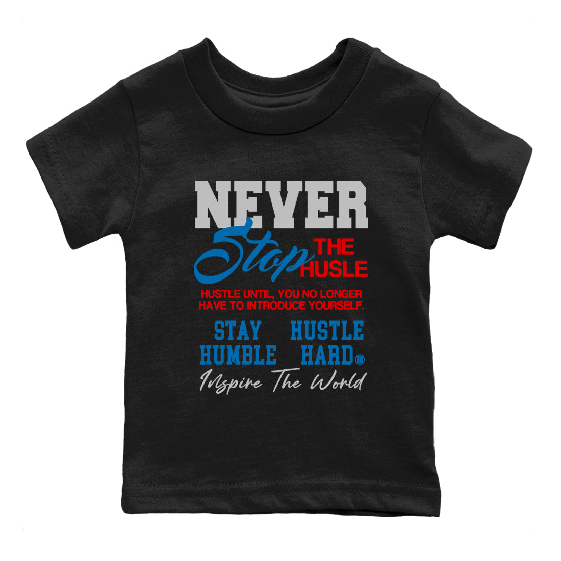 Never Stop The Hustle snkmatch Tees Kids - Air Jordan 3 Rare Air