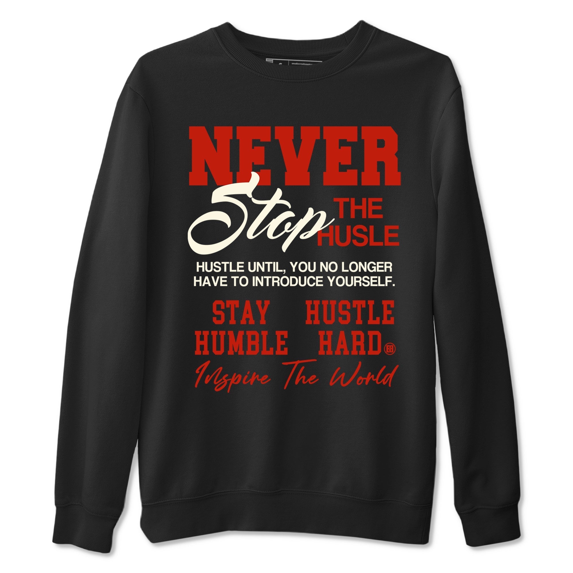 Never Stop The Hustle snkmatch Tees - Air Jordan 4 Brick By Brick