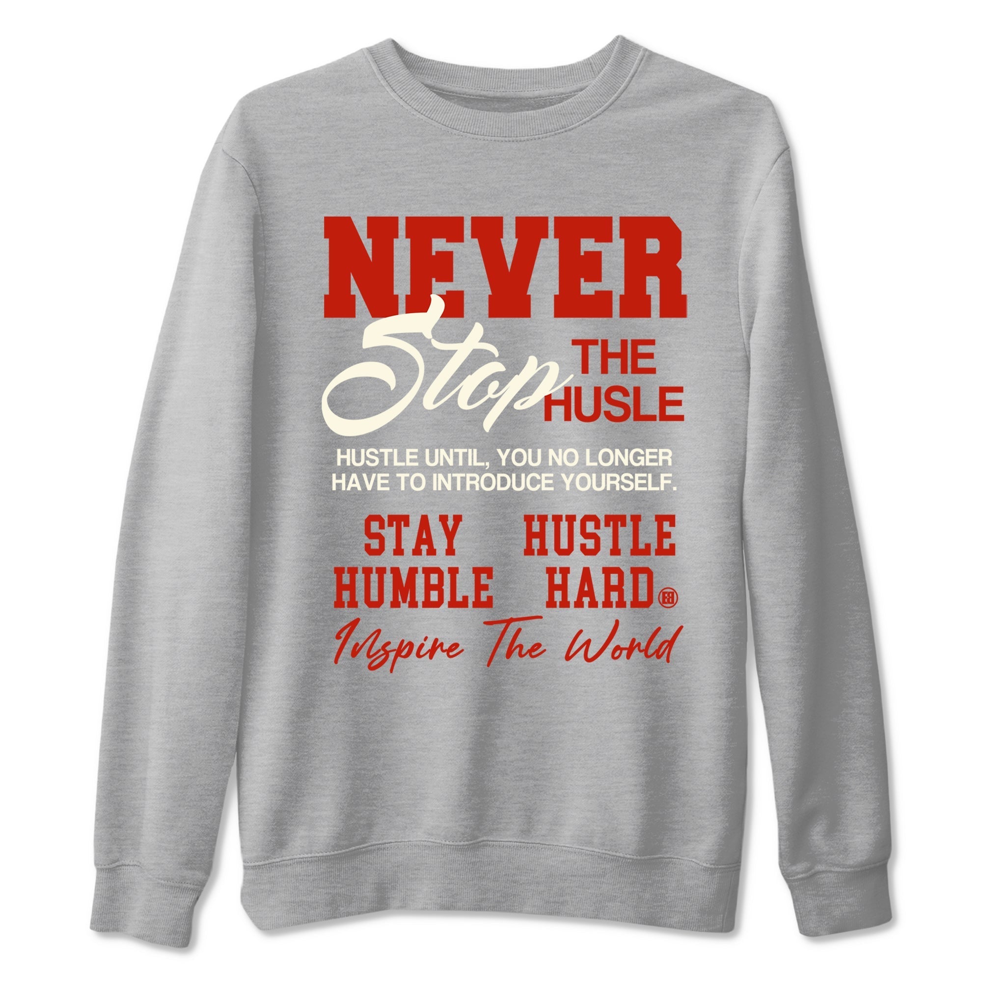 Never Stop The Hustle snkmatch Tees - Air Jordan 4 Brick By Brick