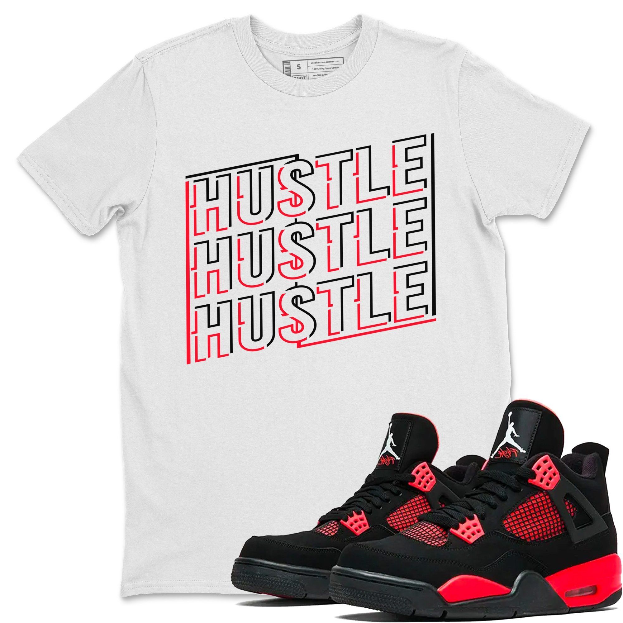 New Hustle Unisex Tops - Air Jordan 4 Red Thunder