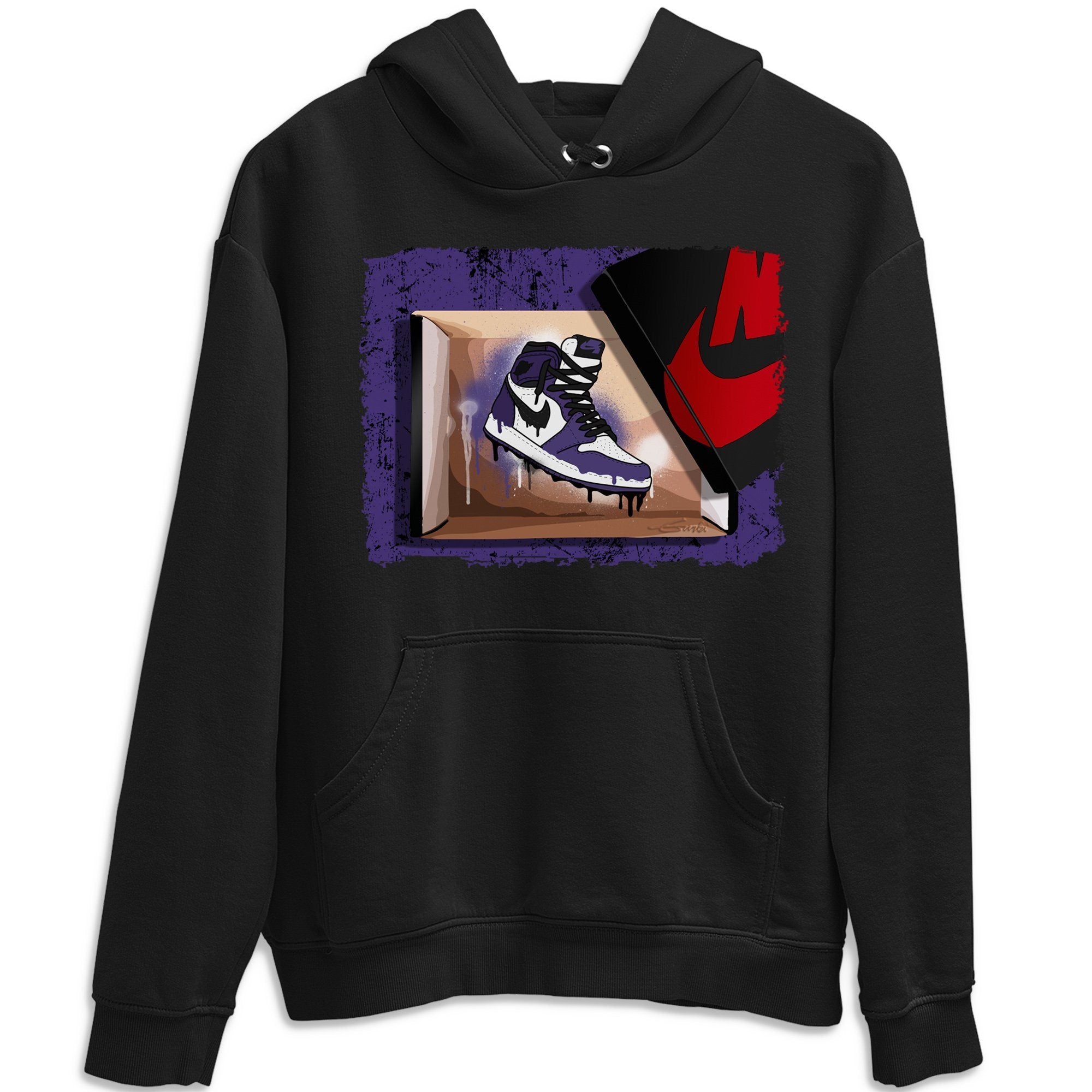 New Kicks Unisex Tops - Air Jordan 1 Court Purple