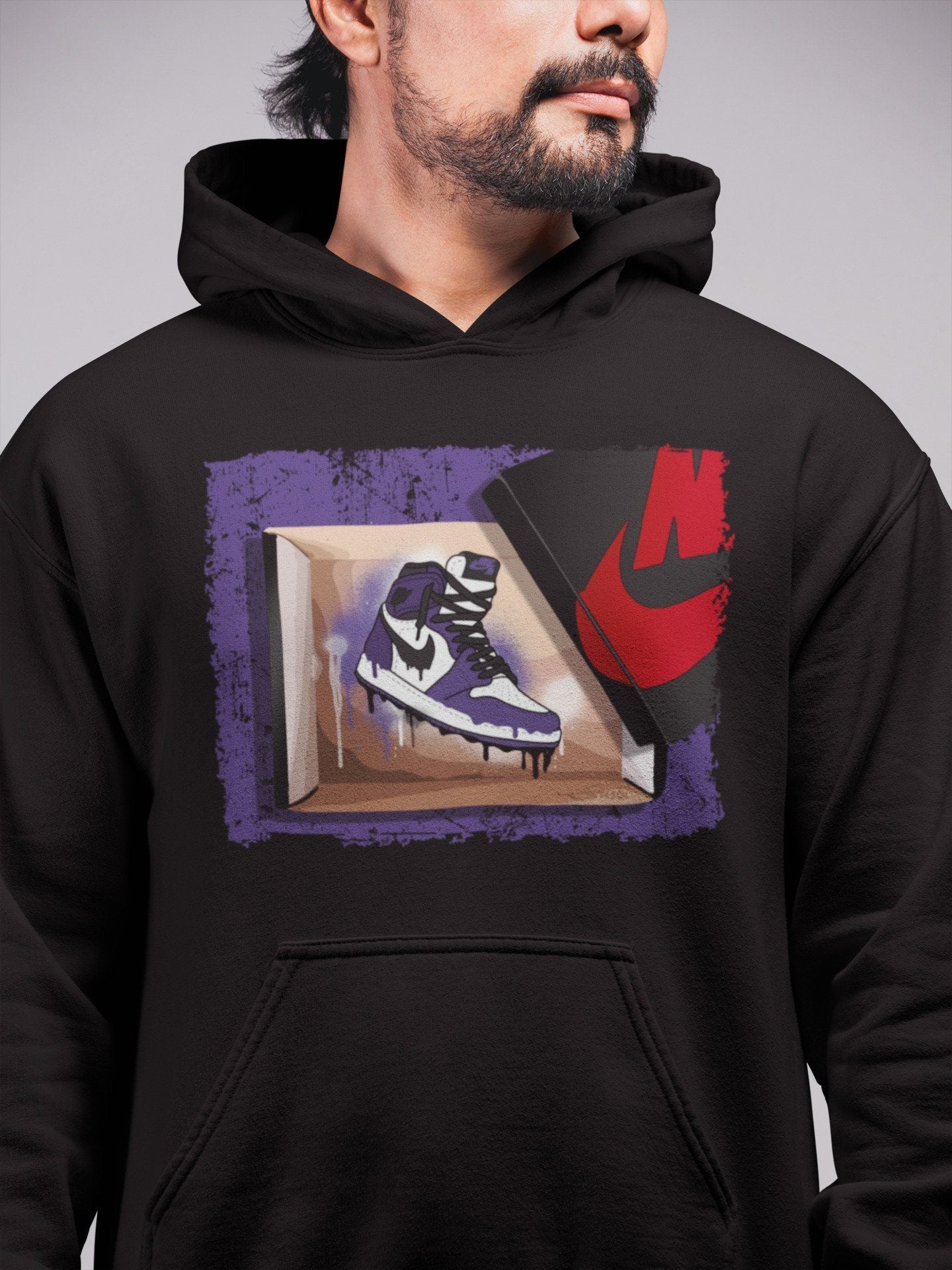 New Kicks Unisex Tops - Air Jordan 1 Court Purple