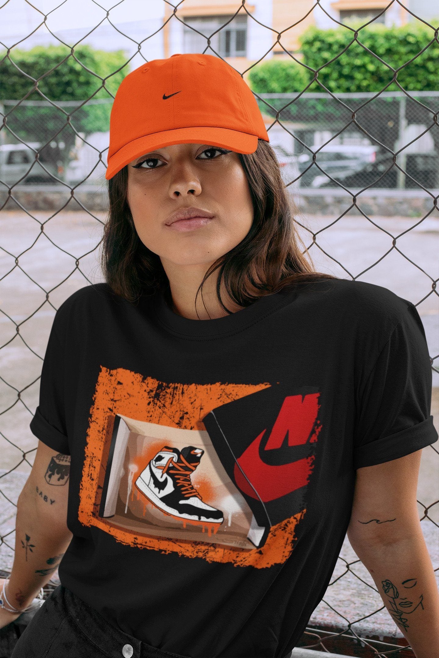 New Kicks Unisex Tops - Air Jordan 1 Electro Orange