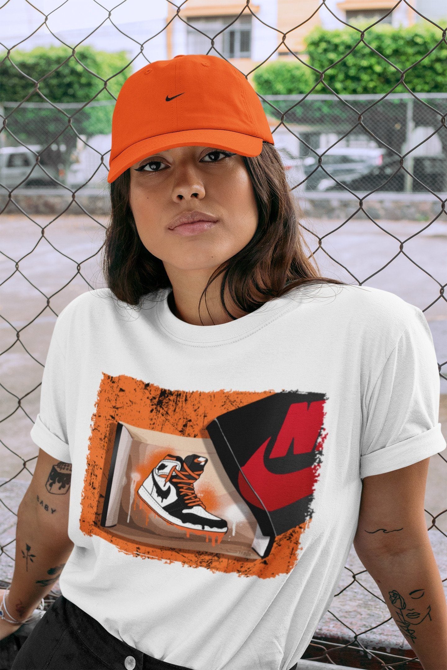 New Kicks Unisex Tops - Air Jordan 1 Electro Orange