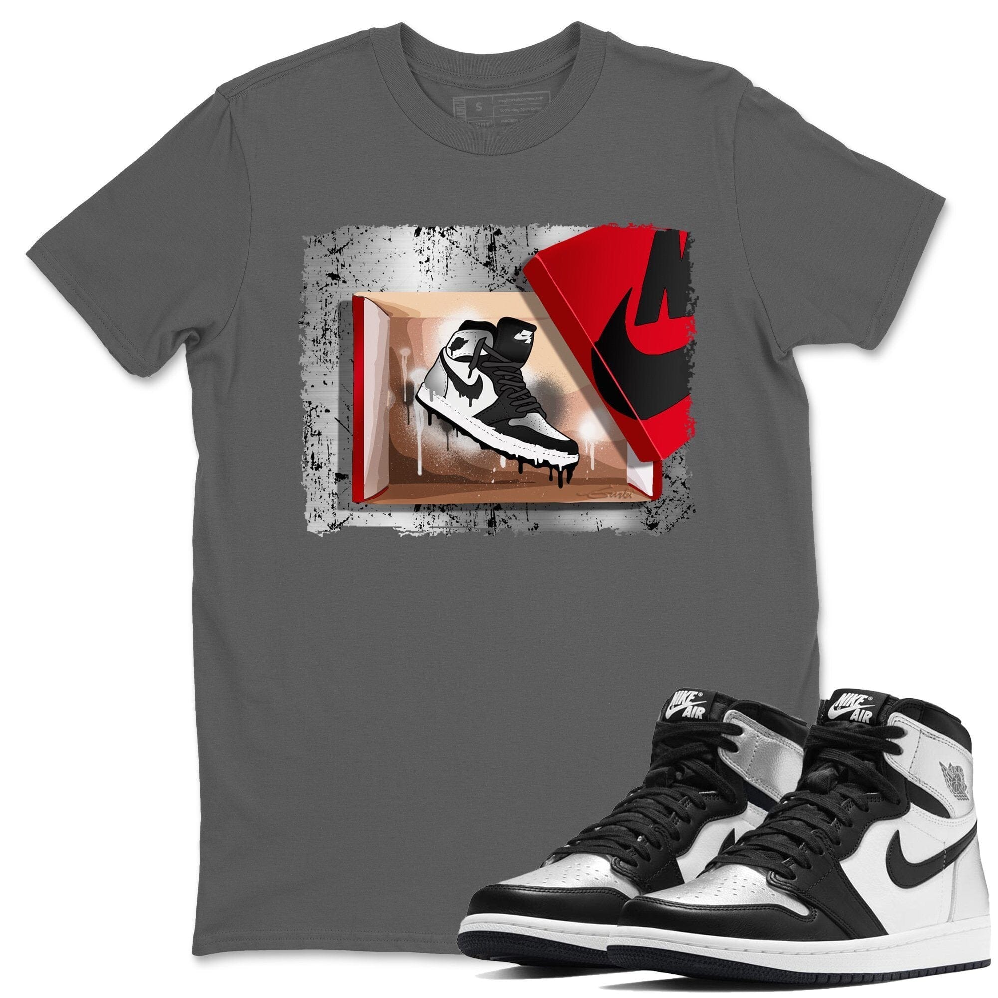 New Kicks Unisex Tops - Air Jordan 1 Silver Toe