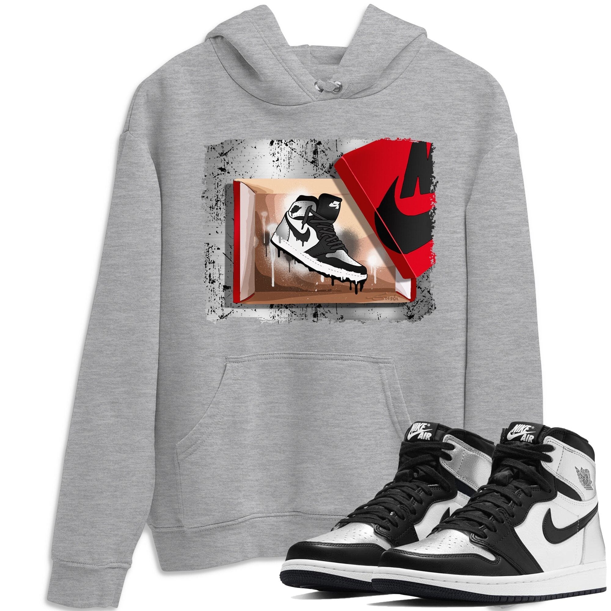 New Kicks Unisex Tops - Air Jordan 1 Silver Toe