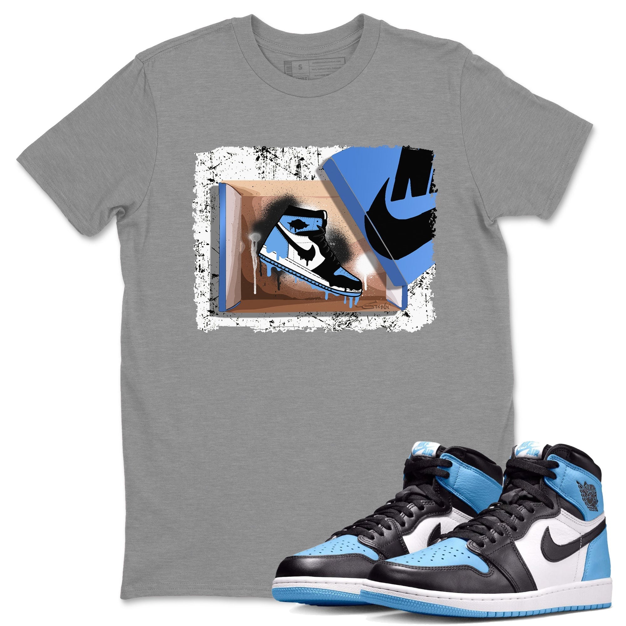 New Kicks snkmatch Tee - Air Jordan 1 UNC Toe