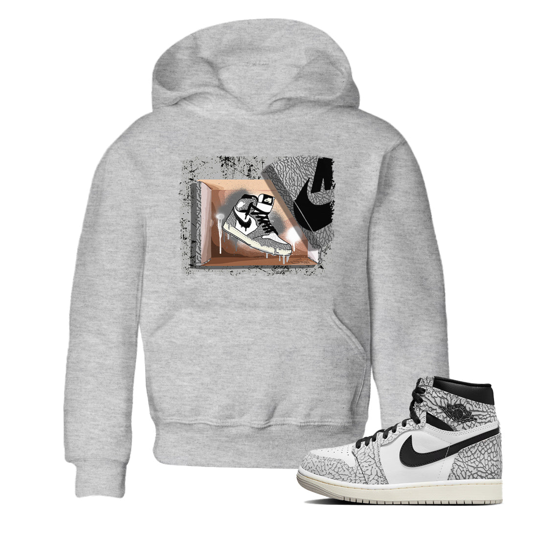 New Kicks Kids Tops - Air Jordan 1 White Cement