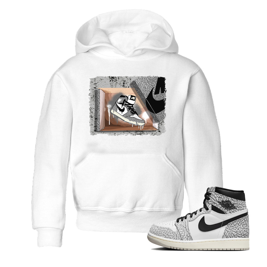 New Kicks Kids Tops - Air Jordan 1 White Cement