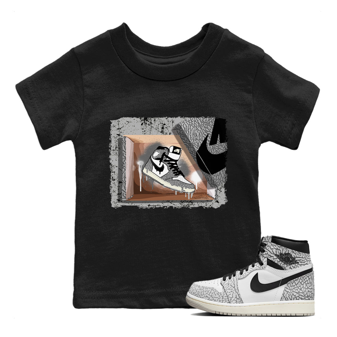 New Kicks Kids Tops - Air Jordan 1 White Cement