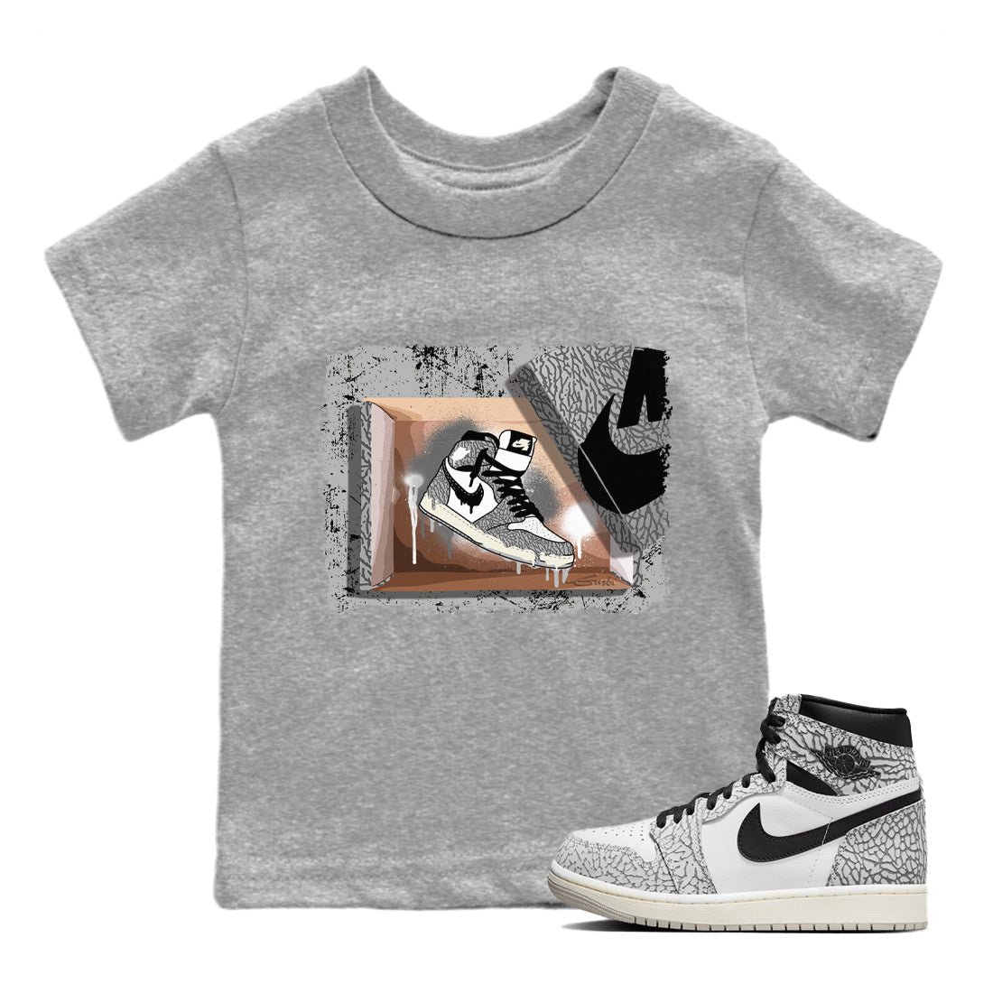 New Kicks Kids Tops - Air Jordan 1 White Cement