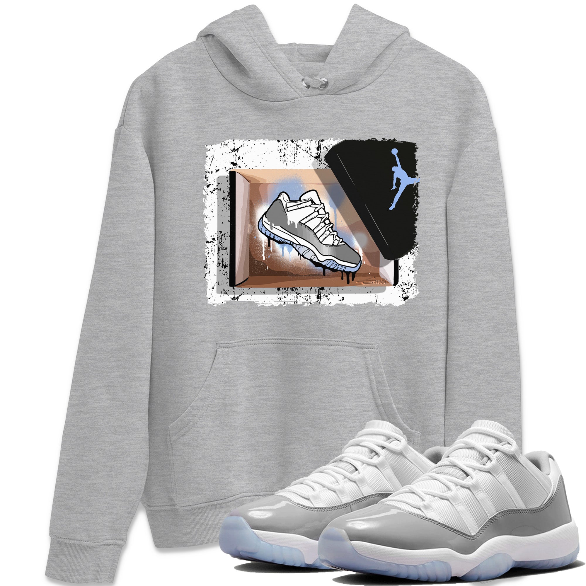 New Kicks Unisex Tops - Air Jordan 11 White Cement