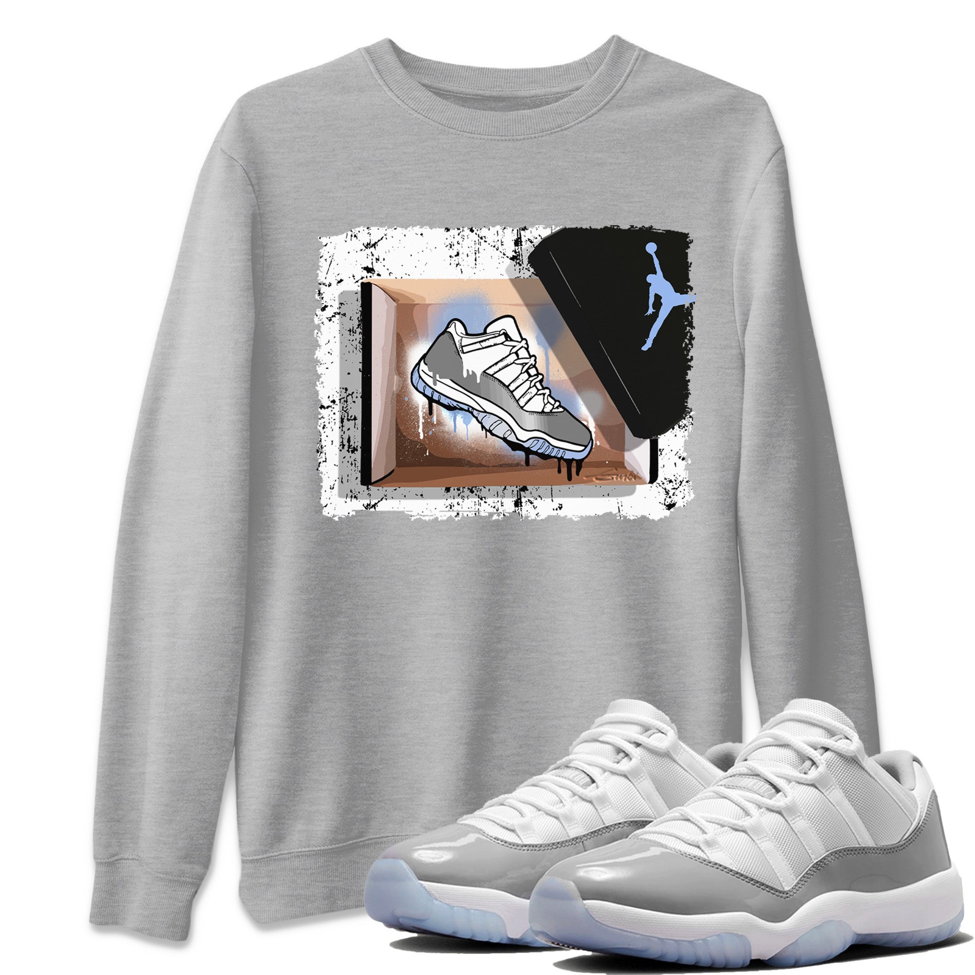 New Kicks Unisex Tops - Air Jordan 11 White Cement