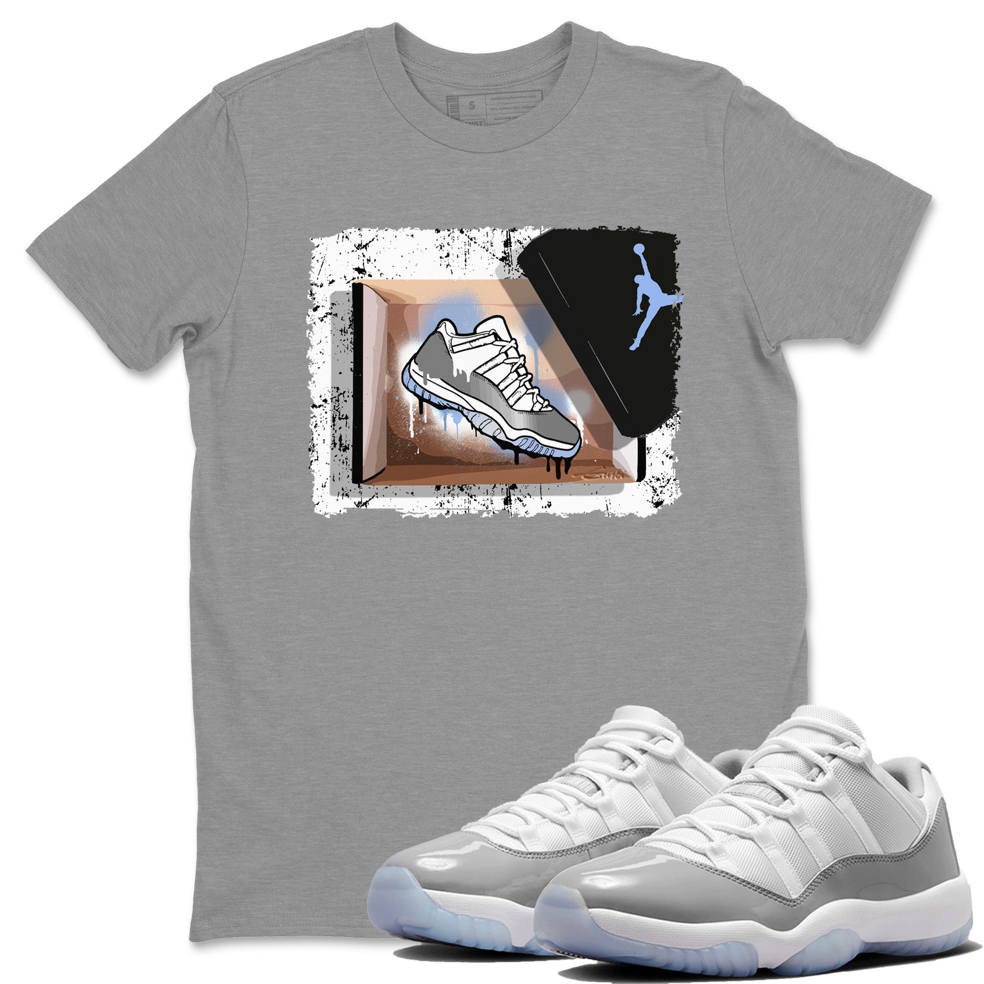 New Kicks Unisex Tops - Air Jordan 11 White Cement
