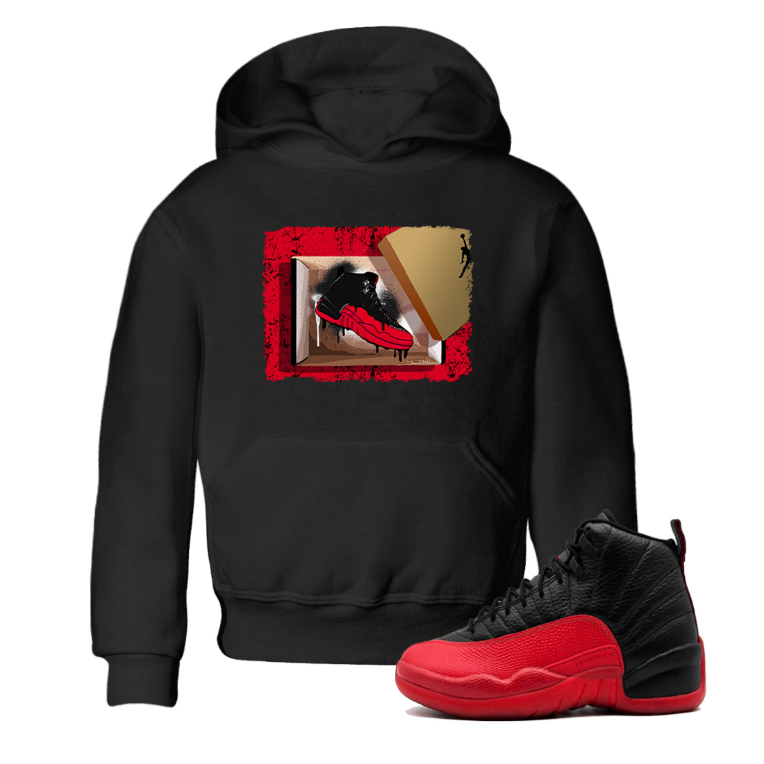 New Kicks snkmatch Tees Kids - Air Jordan 12 Flu Game