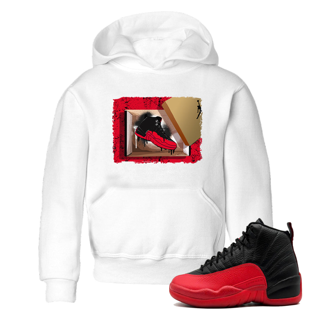 New Kicks snkmatch Tees Kids - Air Jordan 12 Flu Game