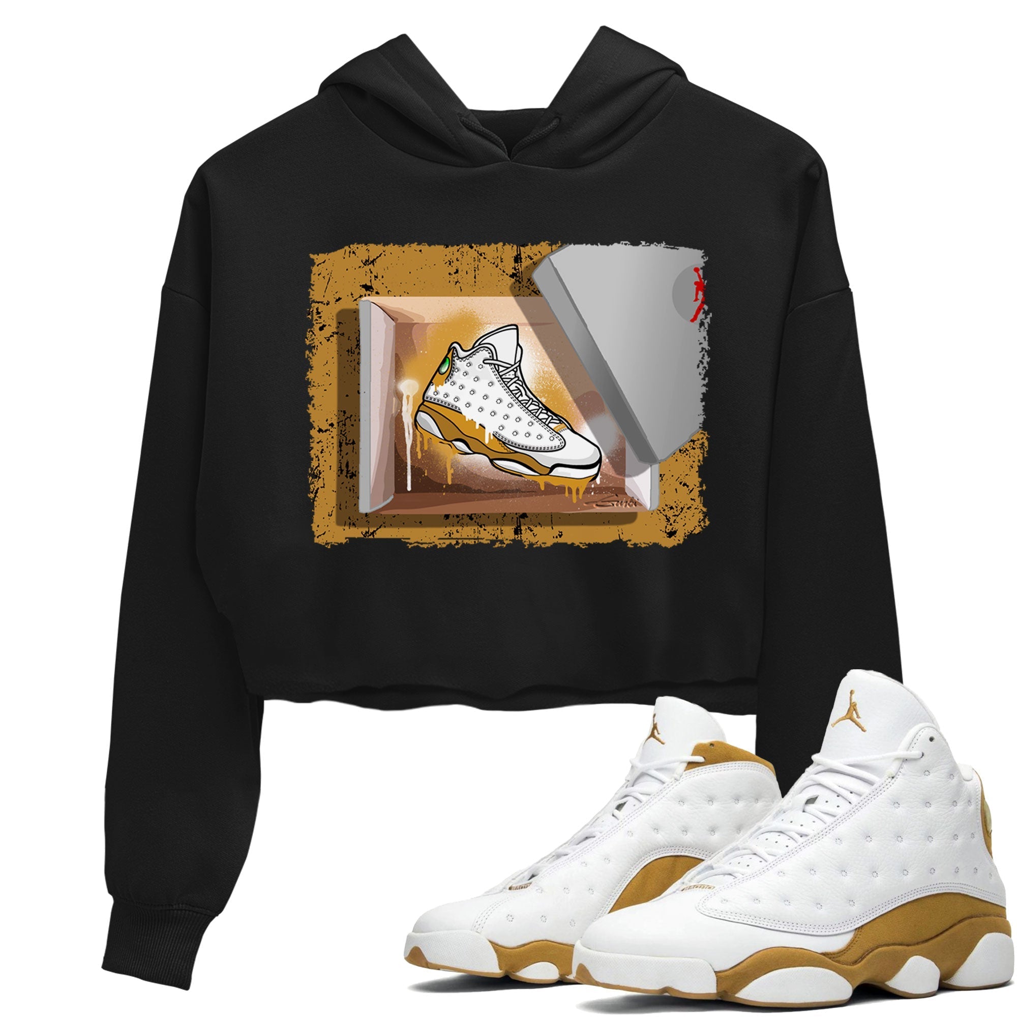 New Kicks snkmatch Women's Top - Air Jordan 13 Wheat