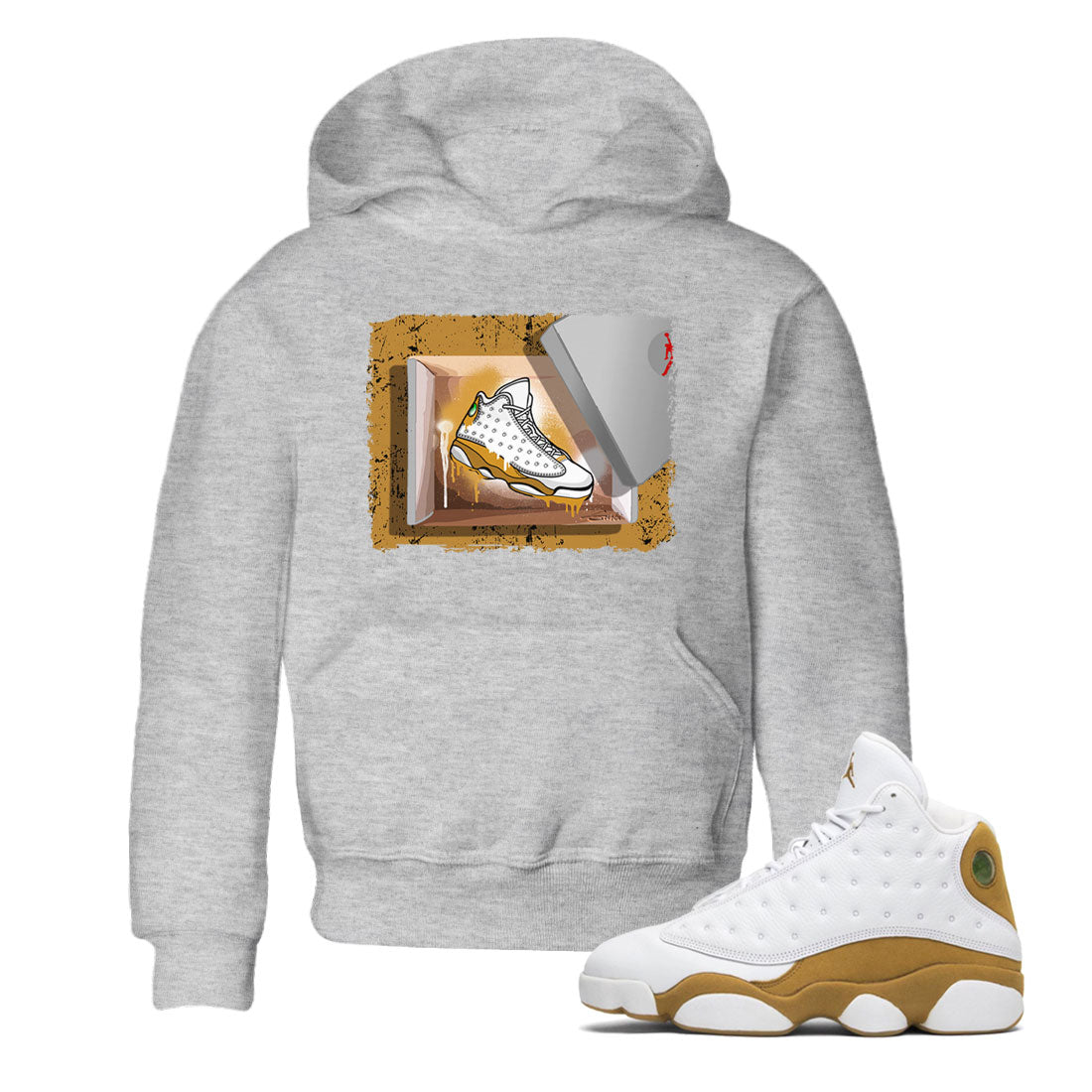 New Kicks snkmatch Tee Kids - Air Jordan 13 Wheat
