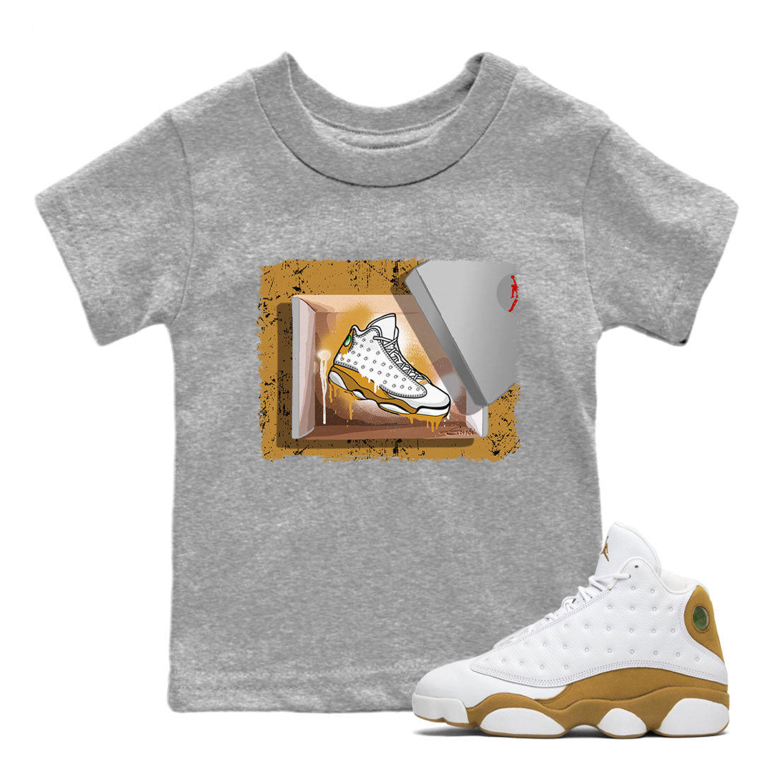 New Kicks snkmatch Tee Kids - Air Jordan 13 Wheat